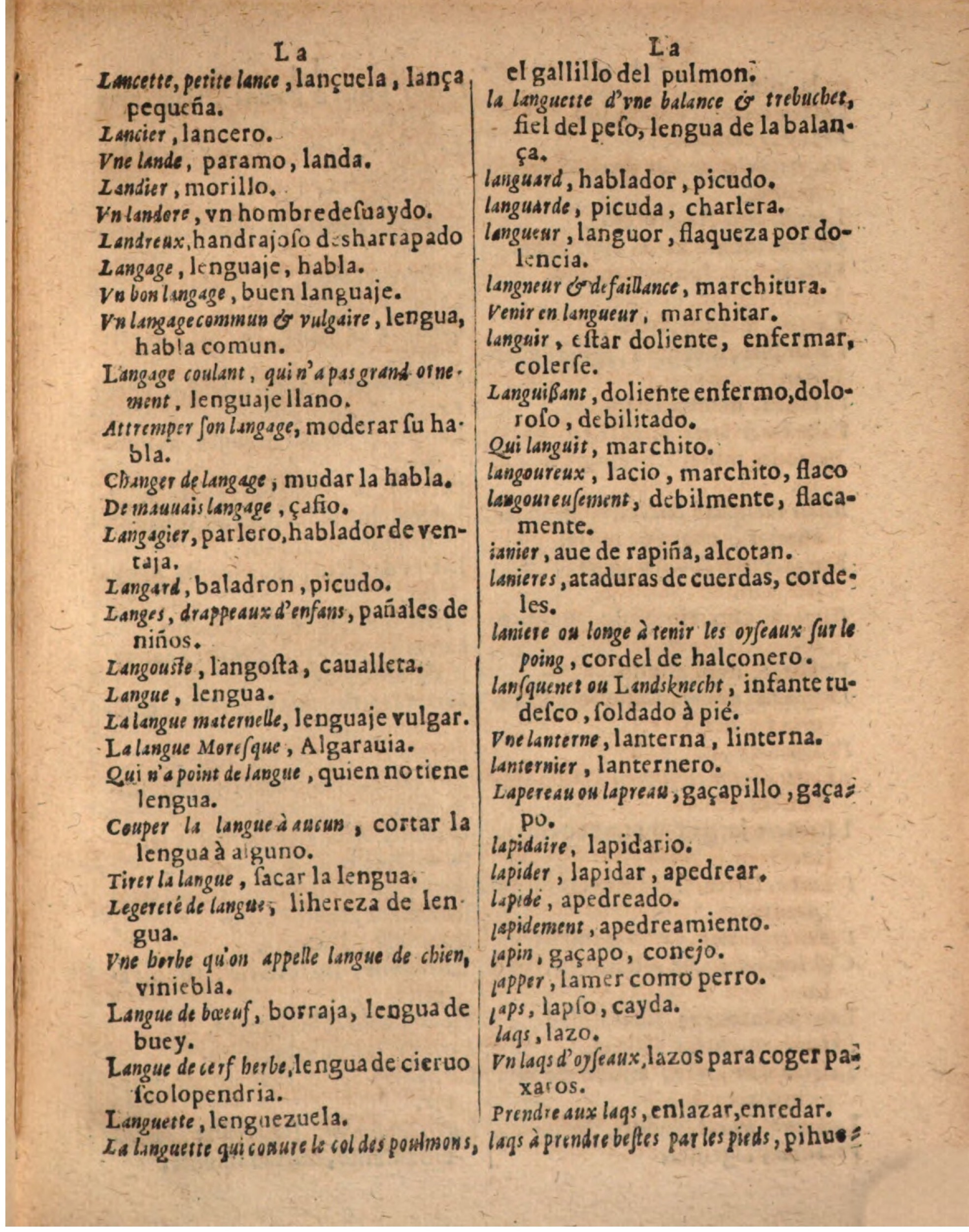 1624 - Hubert Antoine - Trésor des deux langues espagnole et française (Seconde partie) - BSB Munich