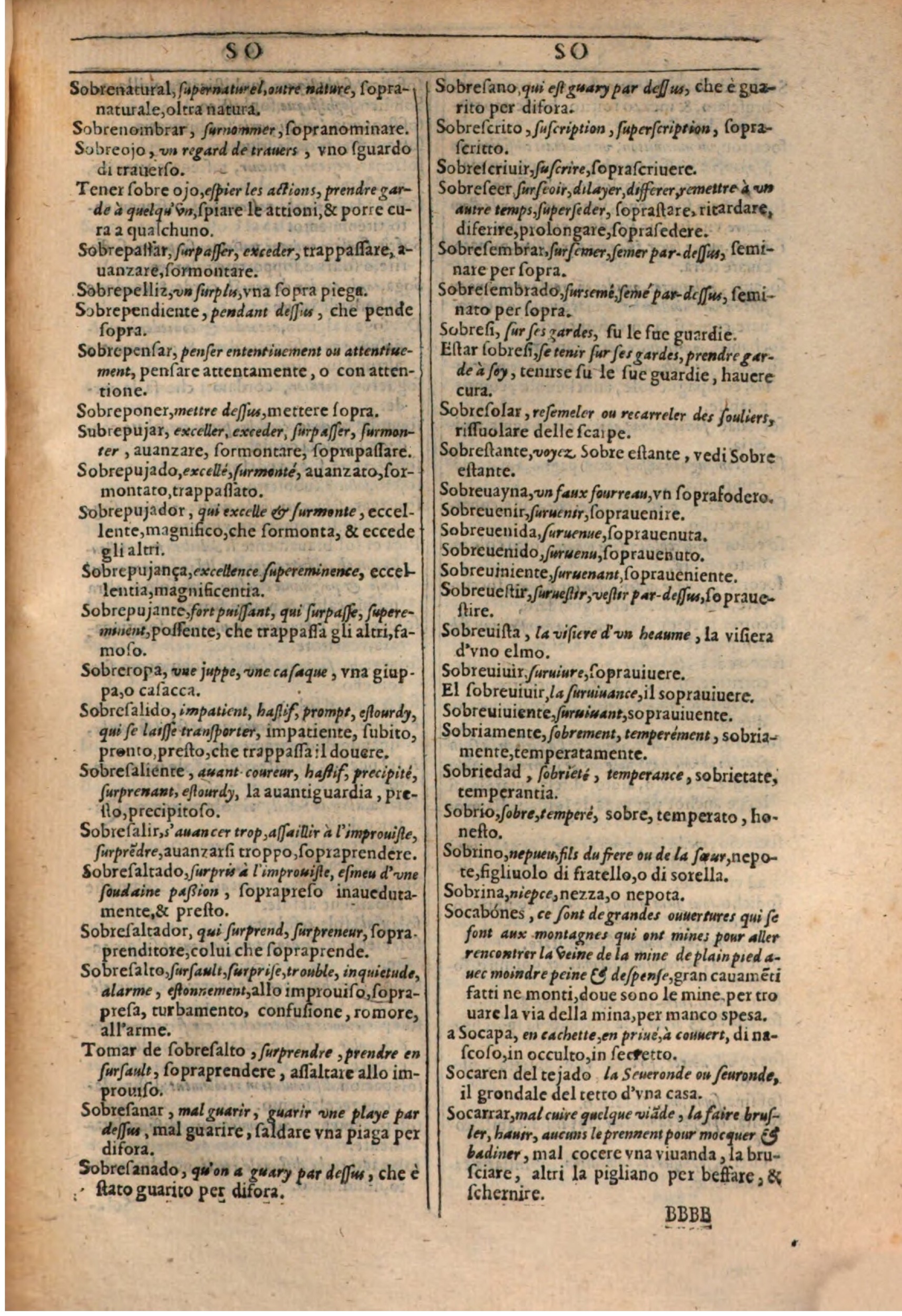 1609 - Philippe Albert et Alexandre Pernet - Trésor des trois langues française, italienne et espagnole (Première partie) - BSB Munich 1609 - Philippe Albert et Alexandre Pernet - Trésor des trois langues française, italienne et espagnole (Première partie) - BSB Munich