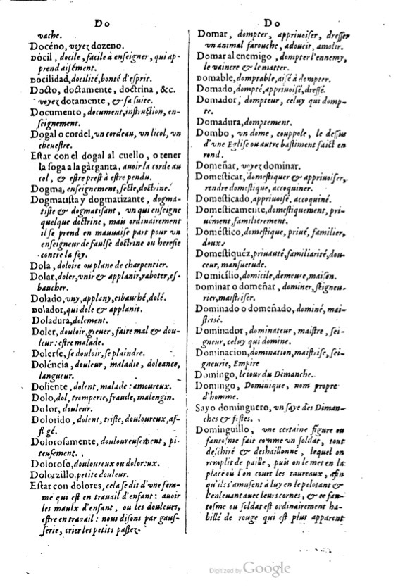 1621 - Adrian Tiffaine - Trésor des deux langues espagnole et française - BM Lyon
