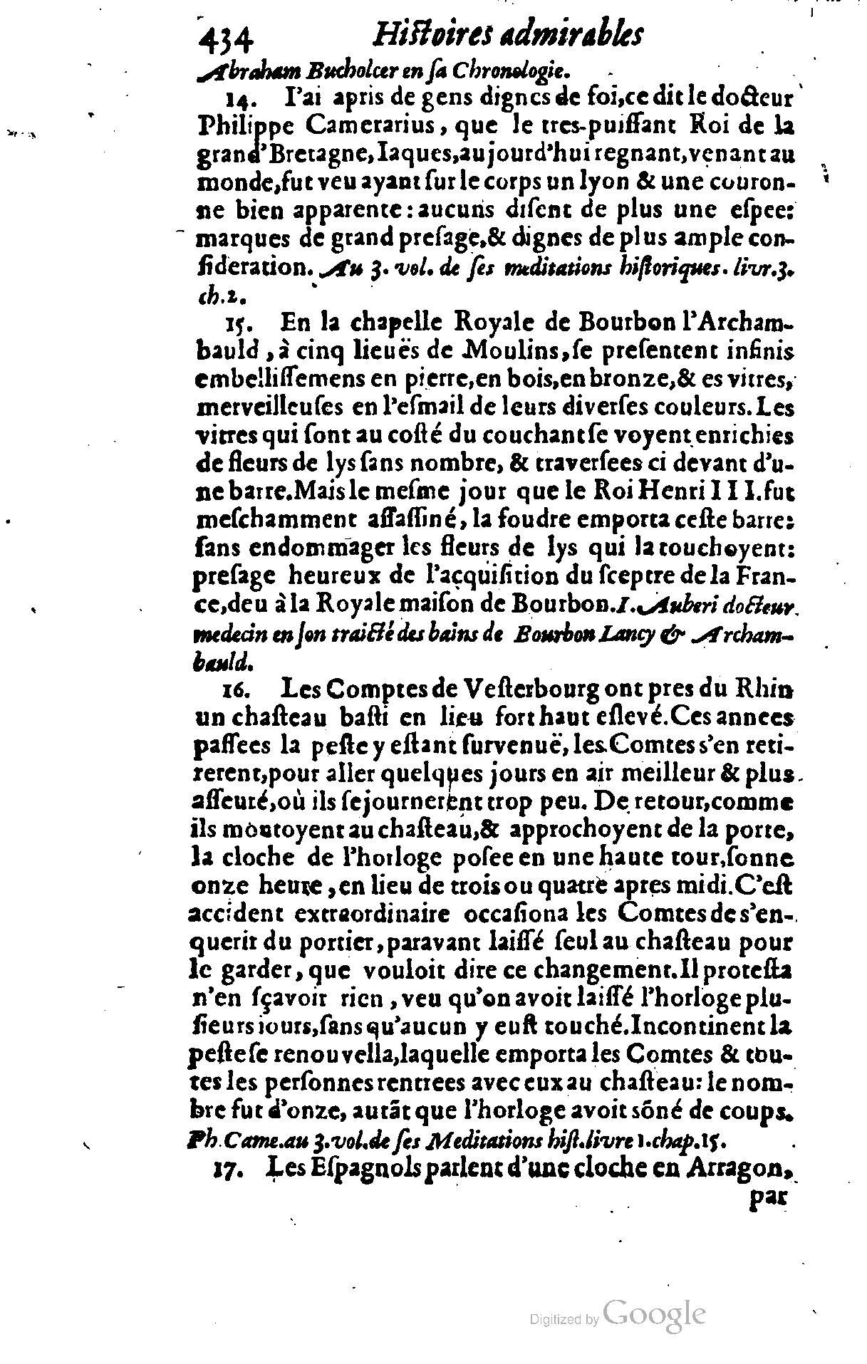 1628 - Jacques Crespin - Trésor d’histoires admirables et mémorables - BSB Munich