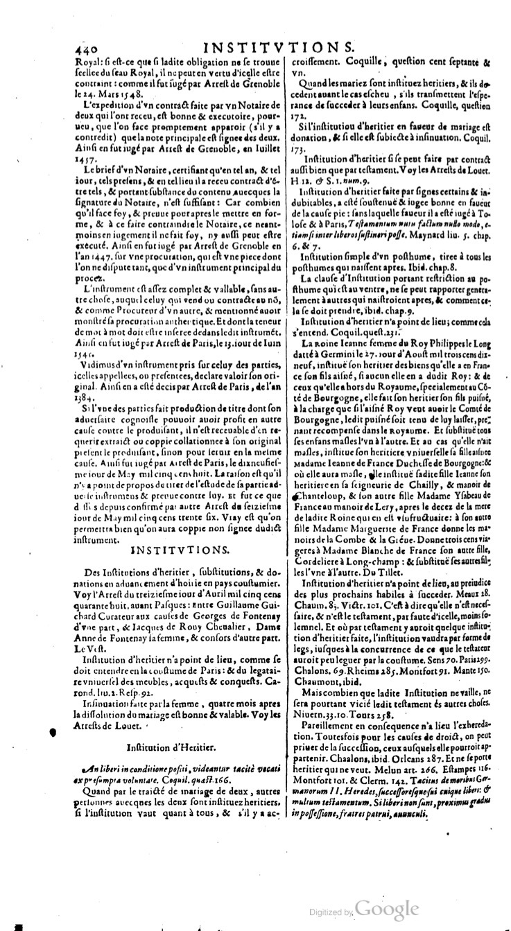1629 - Veuve Nicolas Buon - Trésor du droit français (29620 T. 2) - BM Lyon