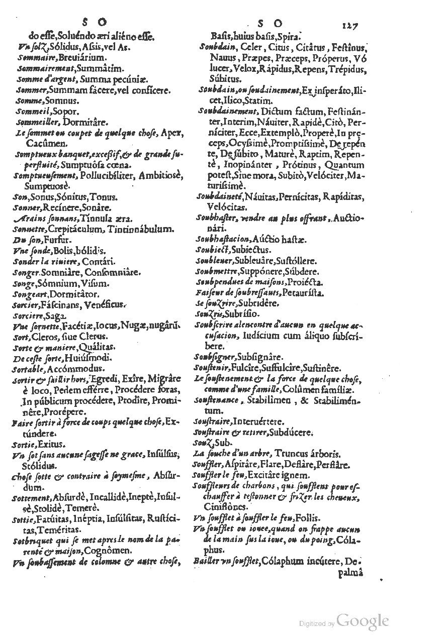 1558 - Guillaume Rouillé - Trésor des mots et traits français - BSB Munich