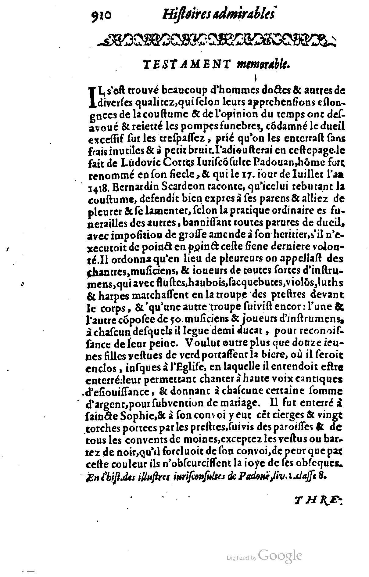 1628 - Jacques Crespin - Trésor d’histoires admirables et mémorables - BSB Munich