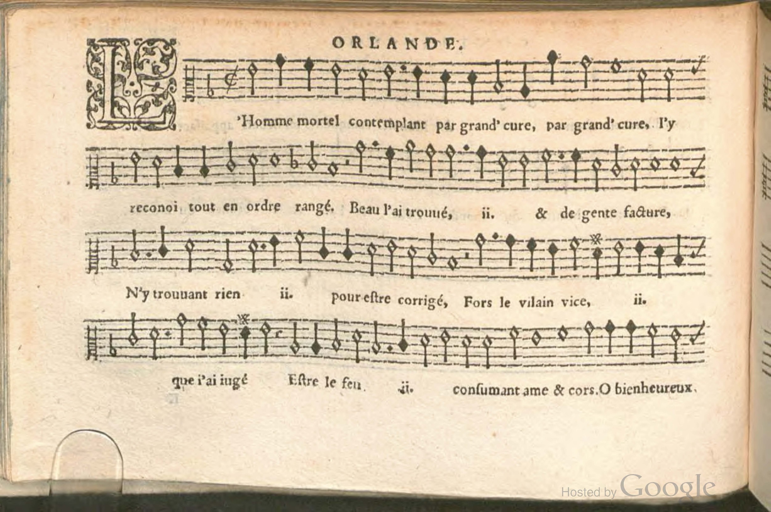 1576 - [Pierre de Saint-André] - Trésor de musique d’Orlande de Lassus Contratenor - BSB Munich
