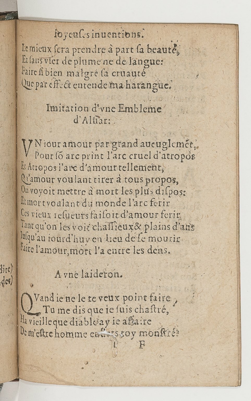 1568c. - Veuve Jean Bonfons - Trésor des joyeuses inventions du parangon de poésies - BnF Arsenal