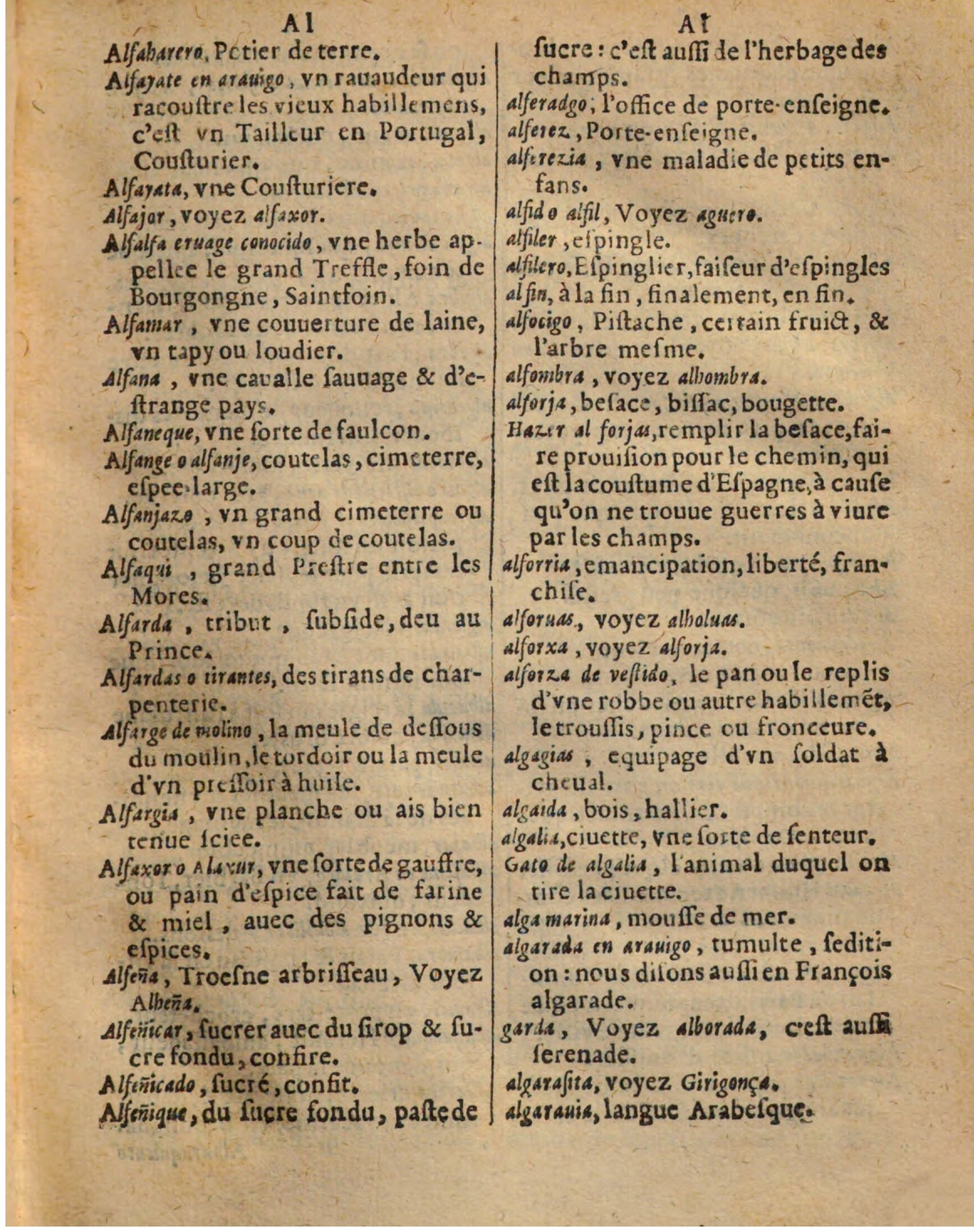 1625 - Hubert Antoine - Trésor des deux langues espagnole et française - Augsbourg