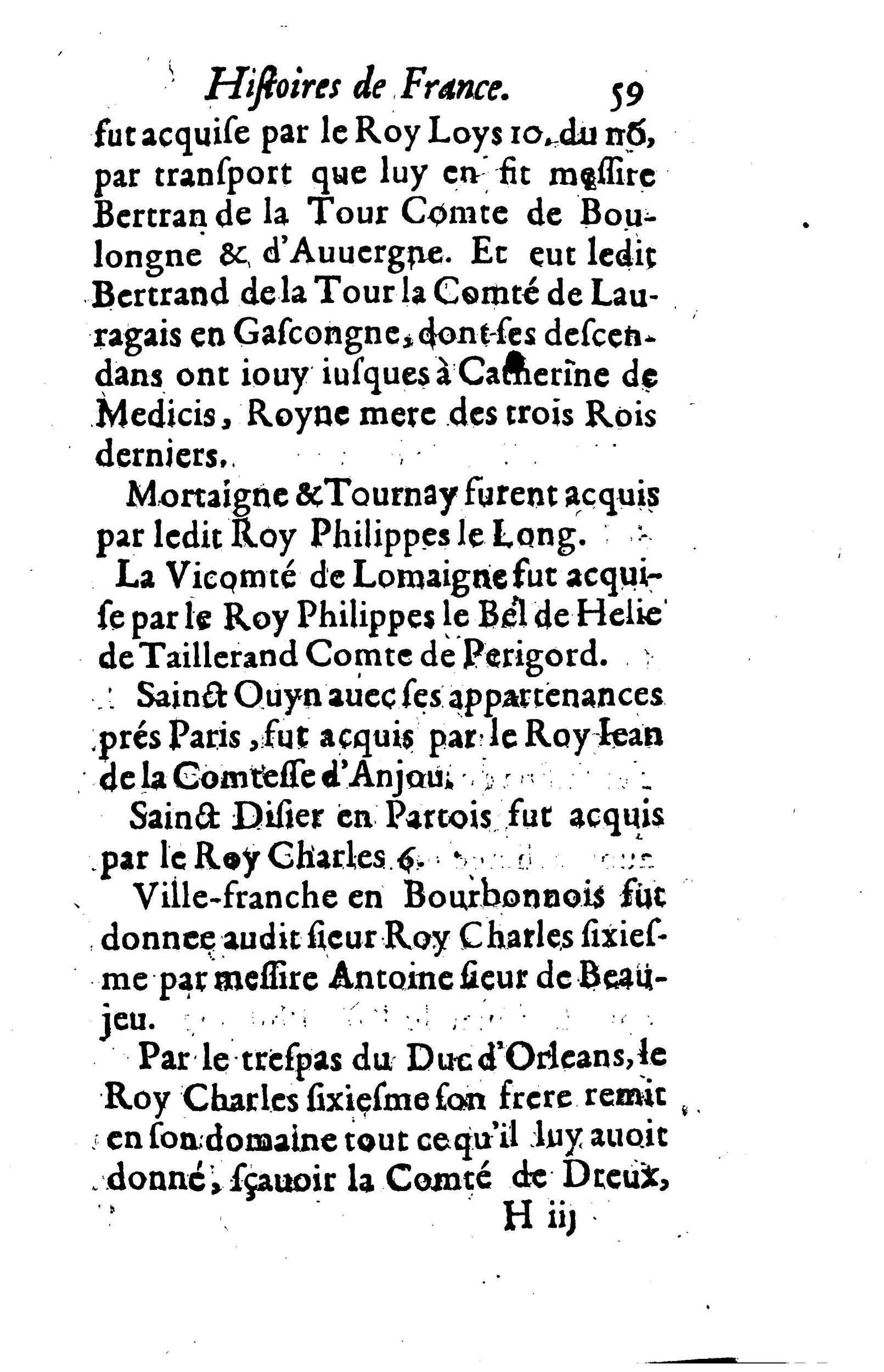 1617 - Jean Corrozet - Trésor des histoires de France - BM Lyon