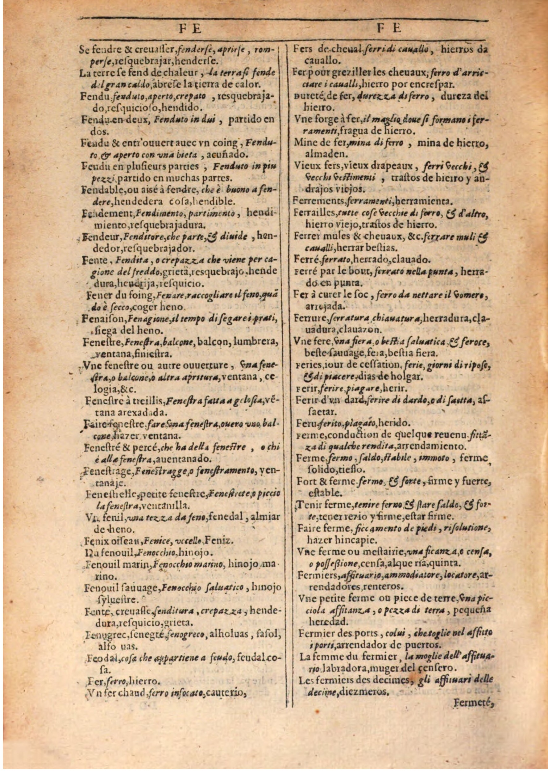1609 - Philippe Albert et Alexandre Pernet - Trésor des trois langues française, italienne et espagnole (Seconde partie) - BSB Munich 1609 - Philippe Albert et Alexandre Pernet - Trésor des trois langues française, italienne et espagnole (Seconde partie) - BSB Munich