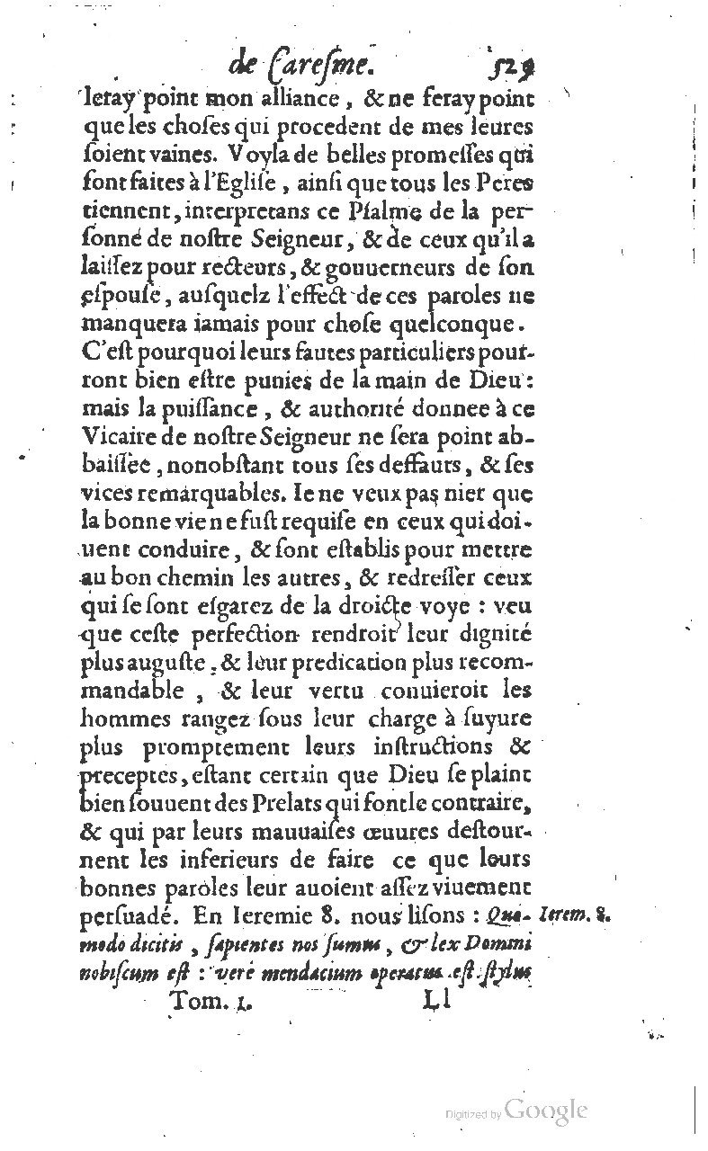 1607 - Nicolas Du Fossé - Trésor quadragésimal - T 01 - BM Lyon