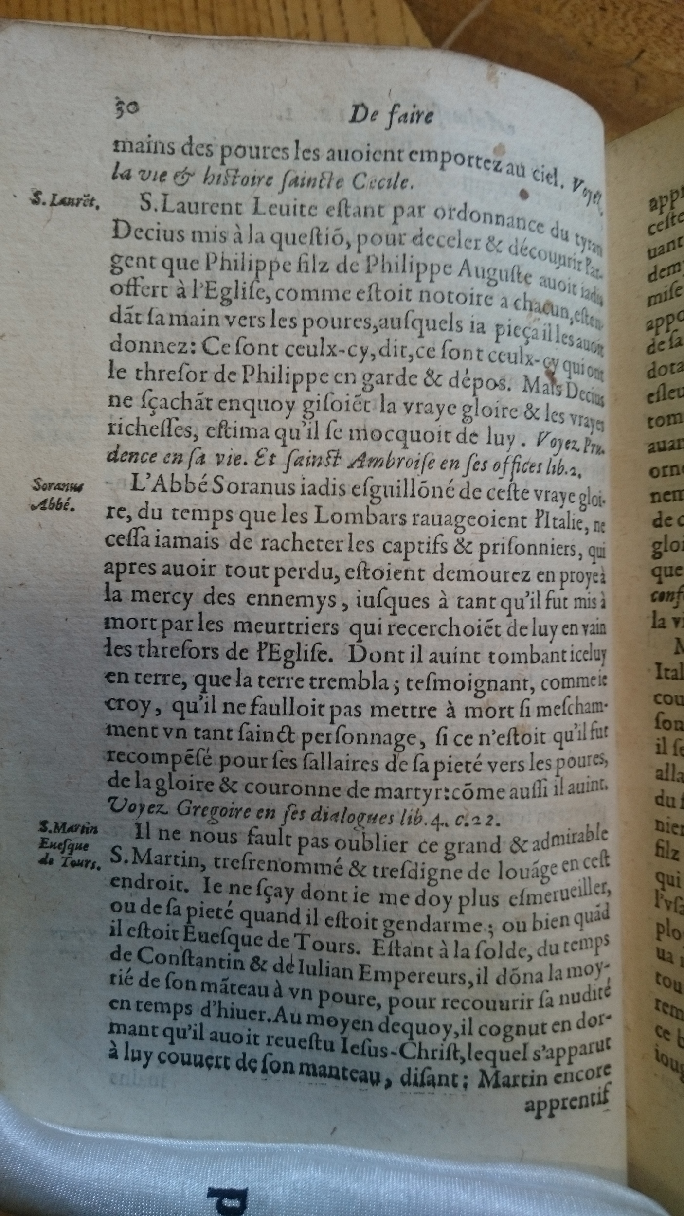 1585 - Jean Bogard - Trésor des faits et dits mémorables des hommes saints et illustres - Douai Quincy