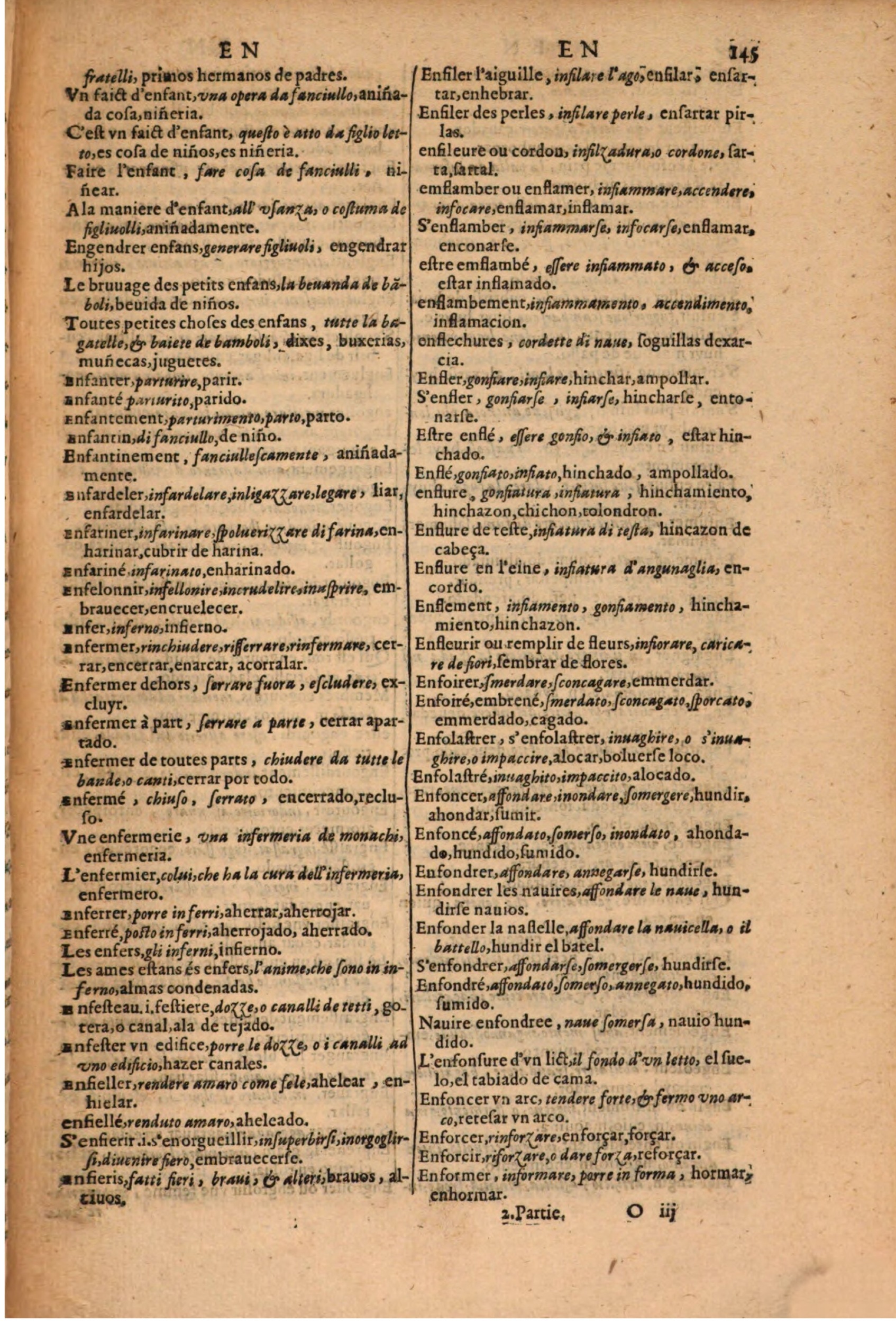 1616 - Pierre de la Rovière - Trésor des trois langues (Seconde partie) - BSB Munich