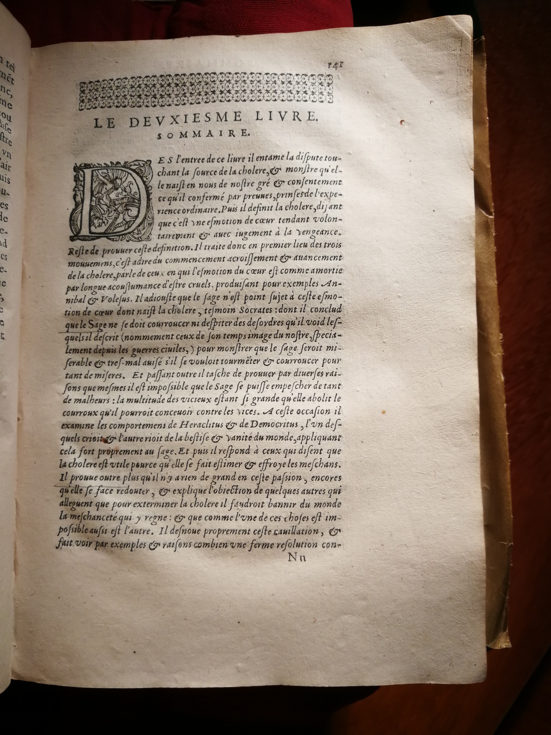 1595 - Jean Houzé - Œuvres morales et mêlées de Sénèque, Trésor de philosophie morale - T. 1 - BnF