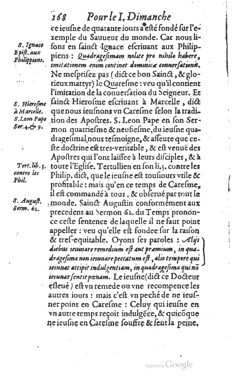 1607 - Nicolas Du Fossé - Trésor quadragésimal - T 01 - BM Lyon