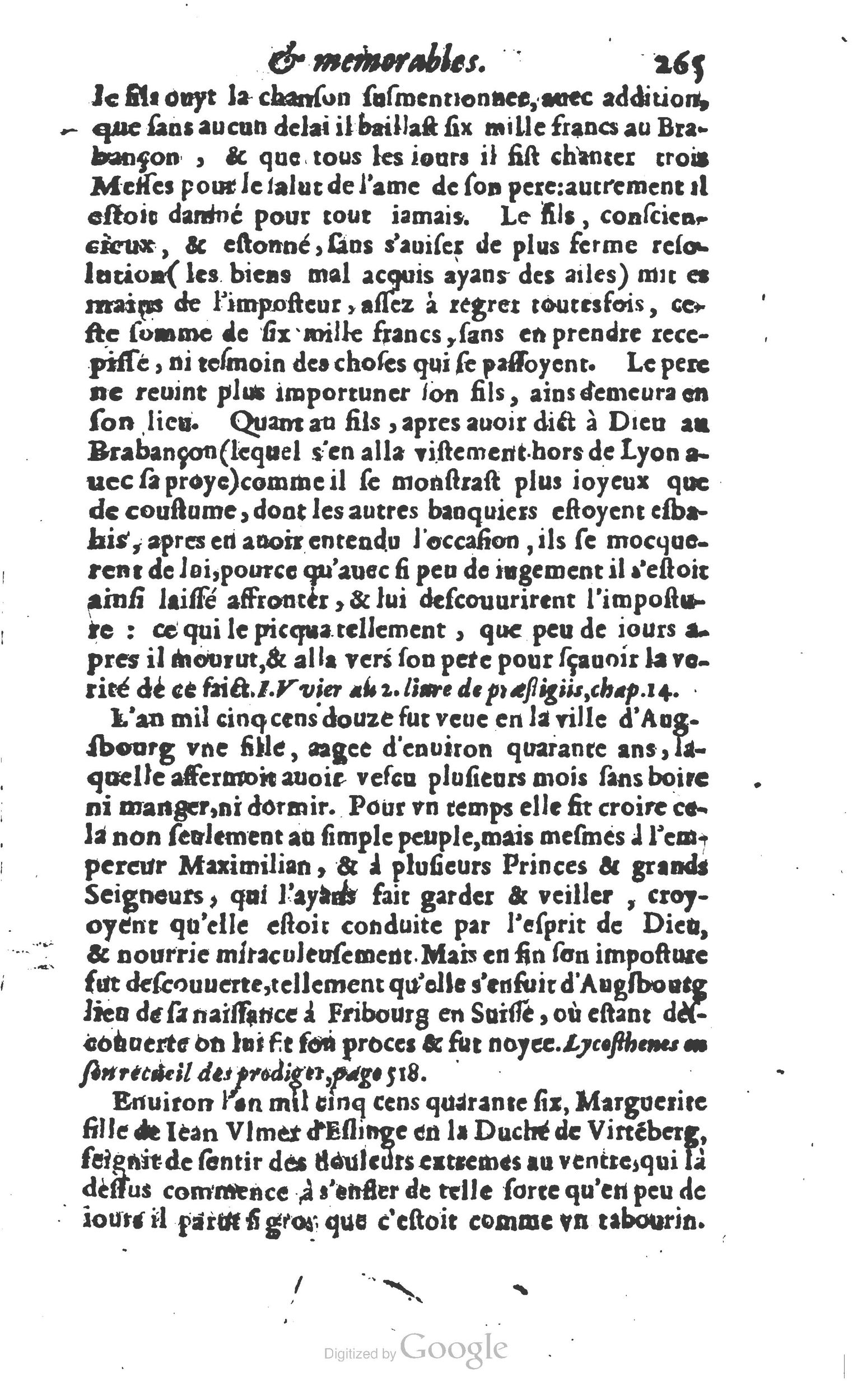 1610 - Paul Marceau - Trésor d’histoires admirables et mémorables - Princeton