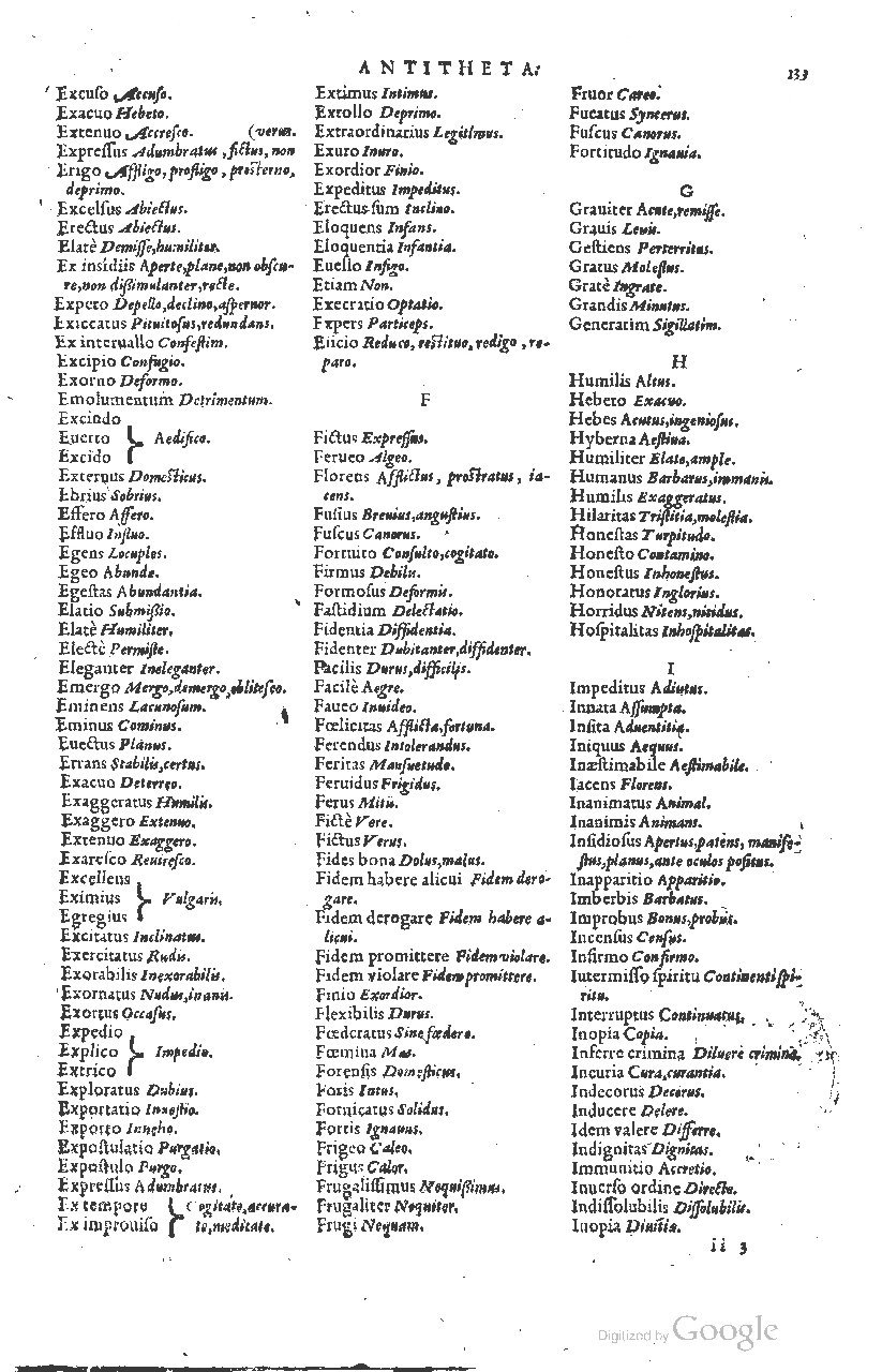 1585 - Simphorianum Beraud et Stephanum Michaëlem - Trésor des mots et traits français - Barcelone