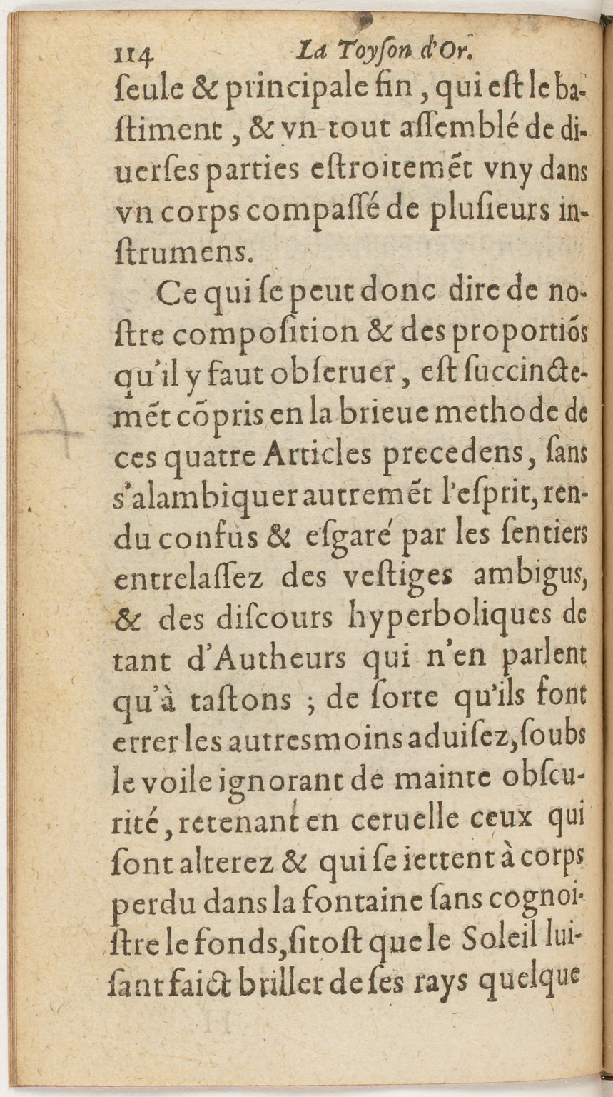 1612 - Charles Sevestre - Toison d’or ou la fleur des Trésors - BnF