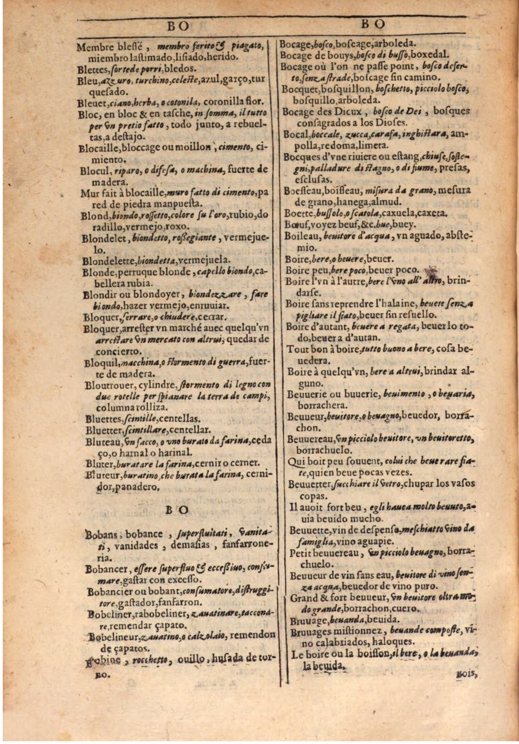 1609 - Philippe Albert et Alexandre Pernet - Trésor des trois langues française, italienne et espagnole (Seconde partie) - BSB Munich