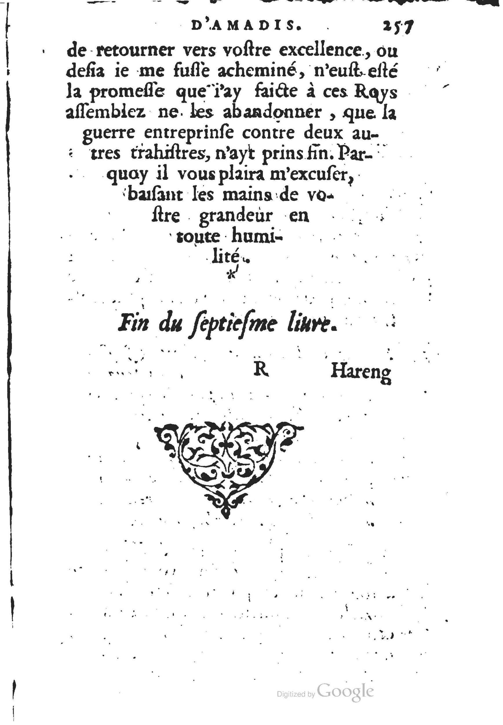 1560 - Jean d’Ogerolles et Gabriel Cotier Lyon - Trésor des Amadis - BSB Munich
