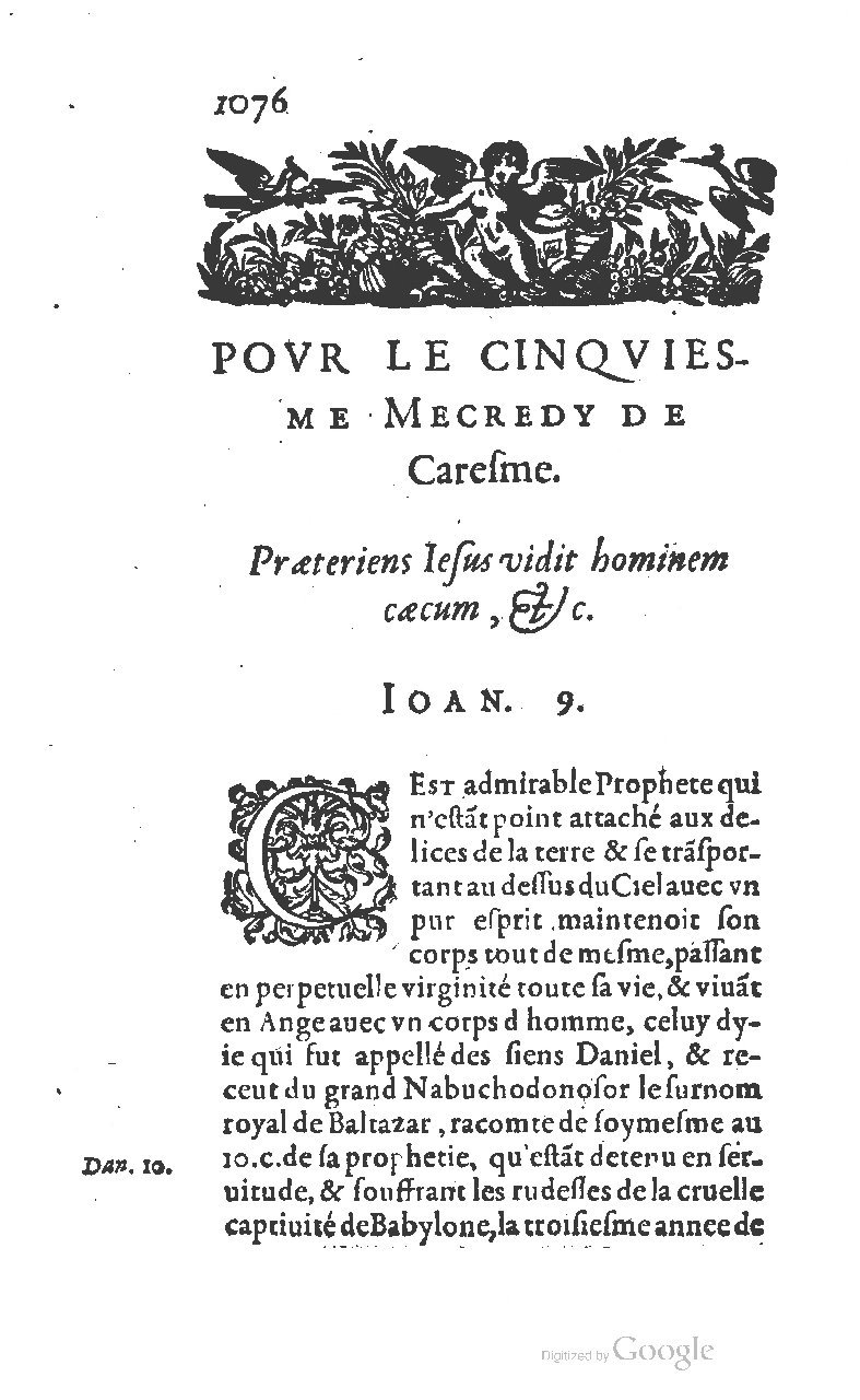 1607 - Nicolas Du Fossé - Trésor quadragésimal - T 01 - BM Lyon