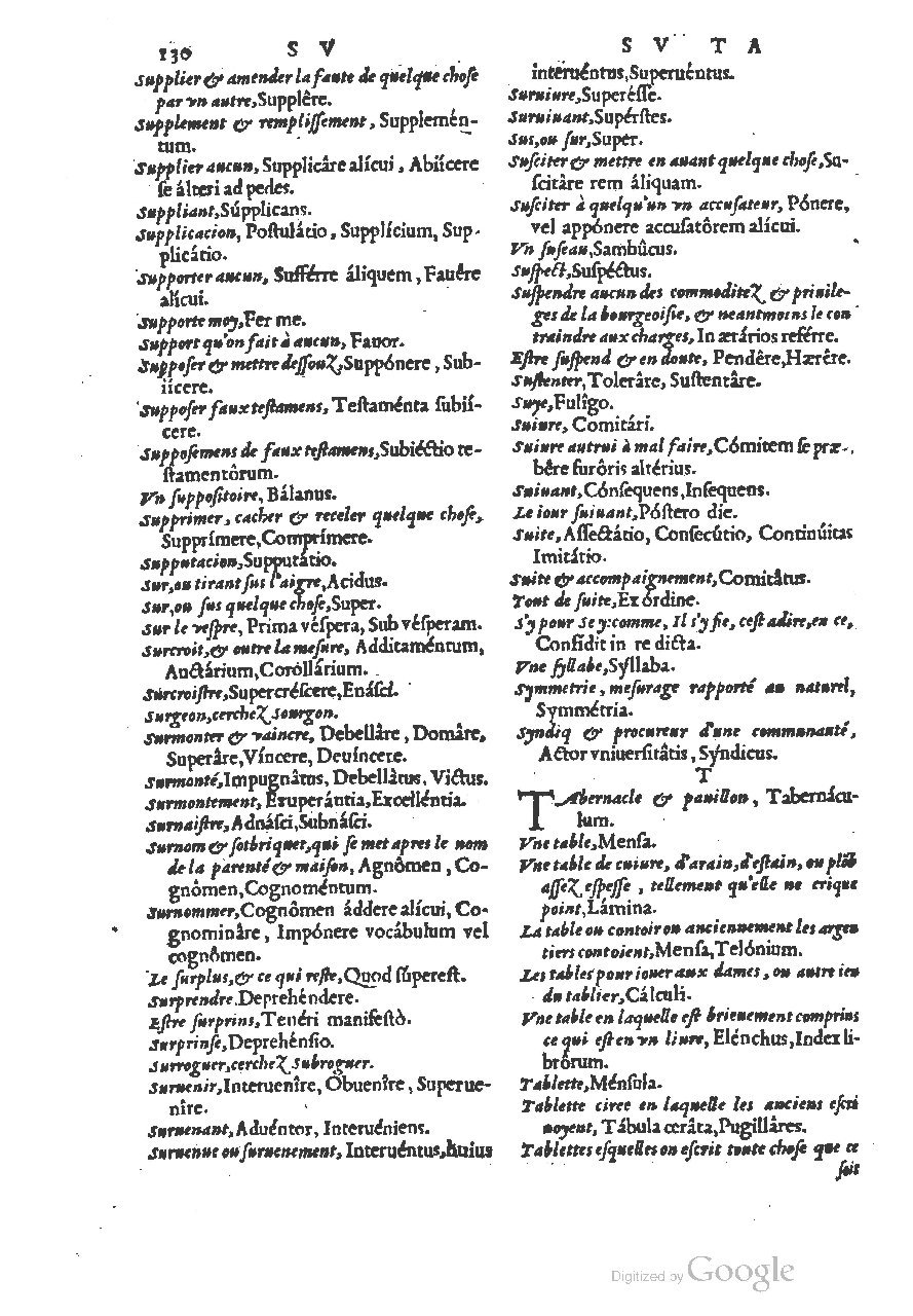 1558 - Guillaume Rouillé - Trésor des mots et traits français - BSB Munich