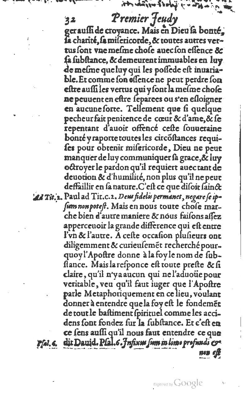 1607 - Nicolas Du Fossé - Trésor quadragésimal - T 01 - BM Lyon