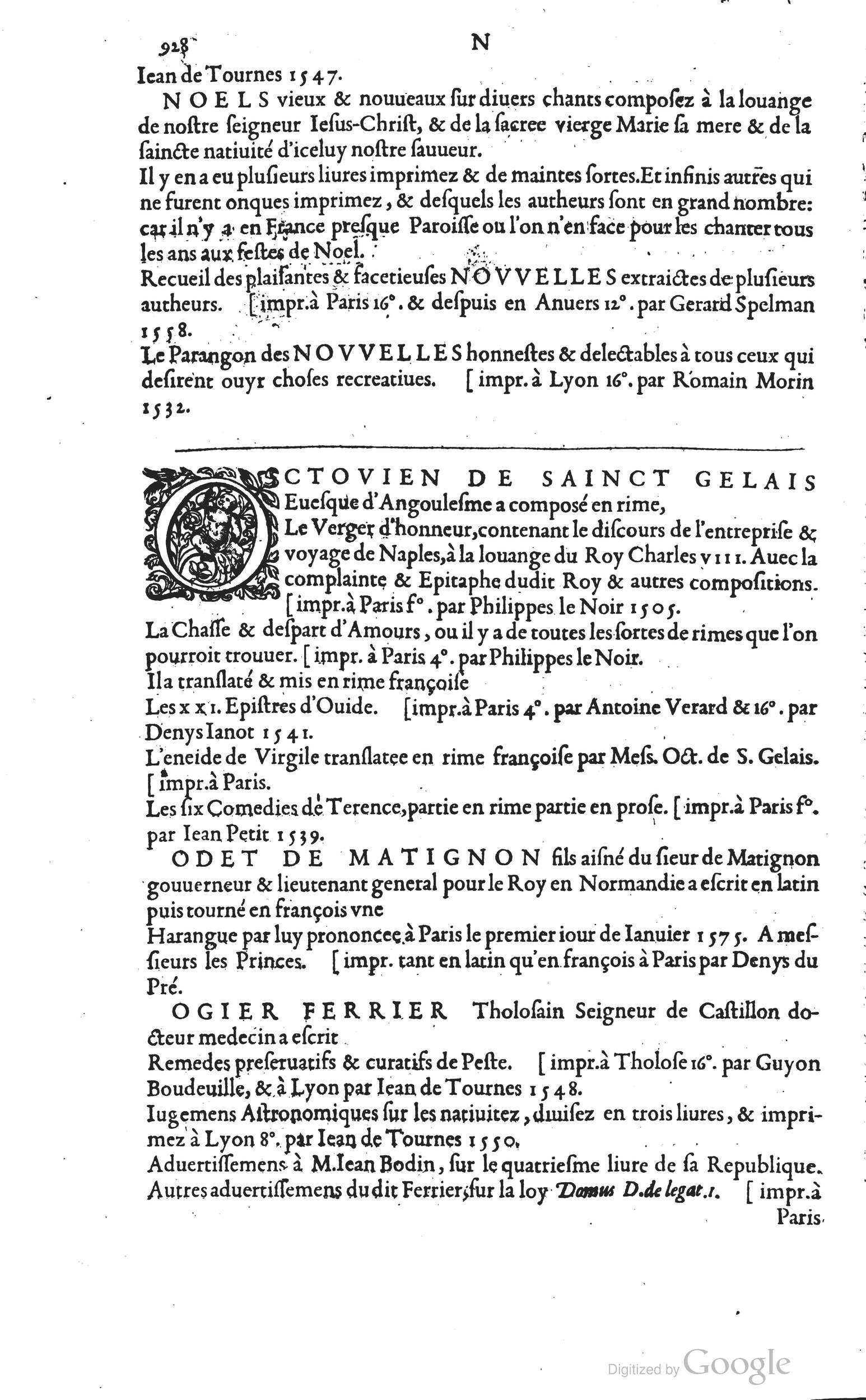 1585 - Barthélemy Honorat - Bibliothèques françaises - BSB Munich