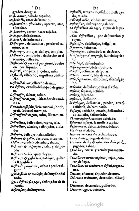 1621 - Adrian Tiffaine - Trésor des deux langues espagnole et française - BM Lyon