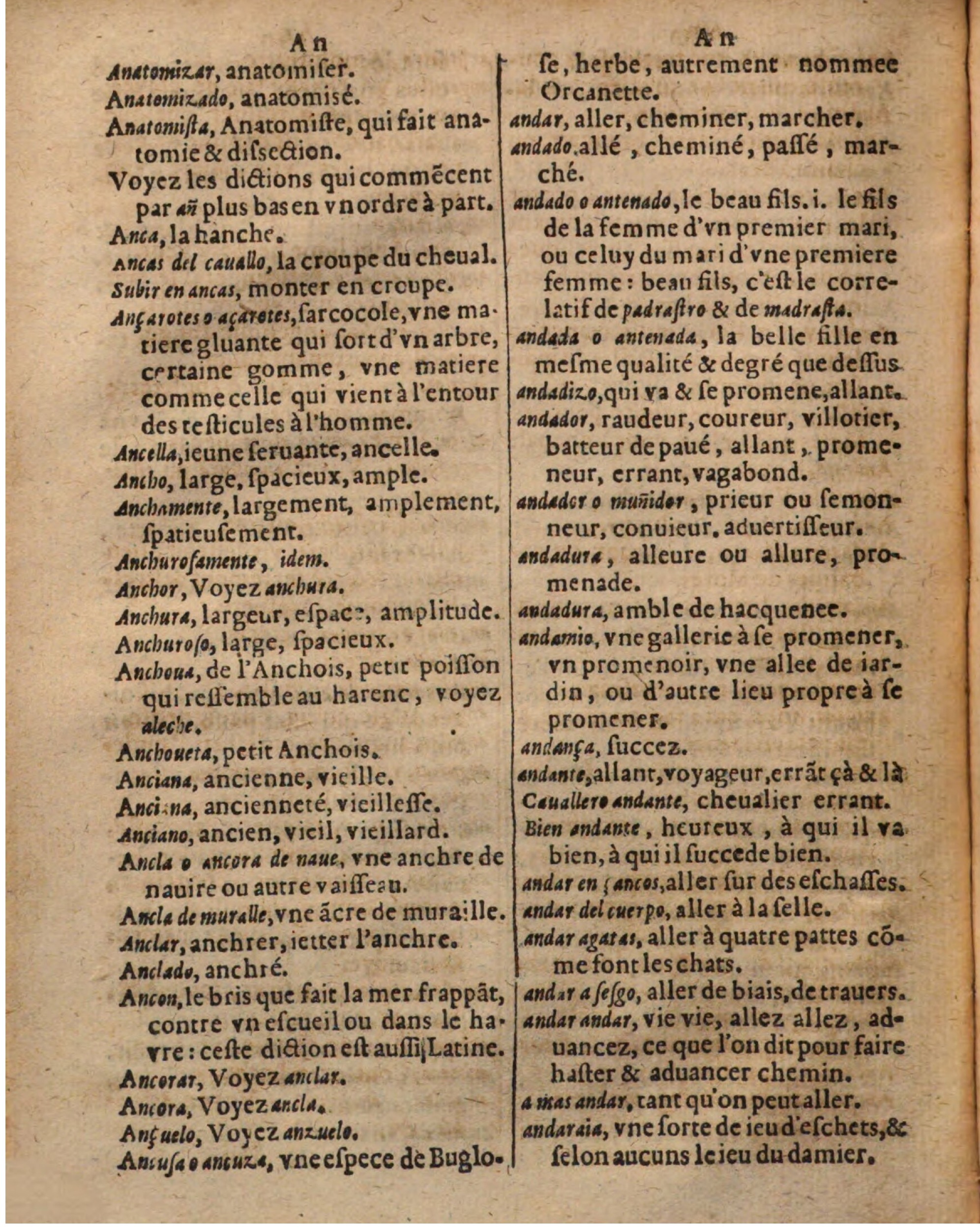1625 - Hubert Antoine - Trésor des deux langues espagnole et française - Augsbourg