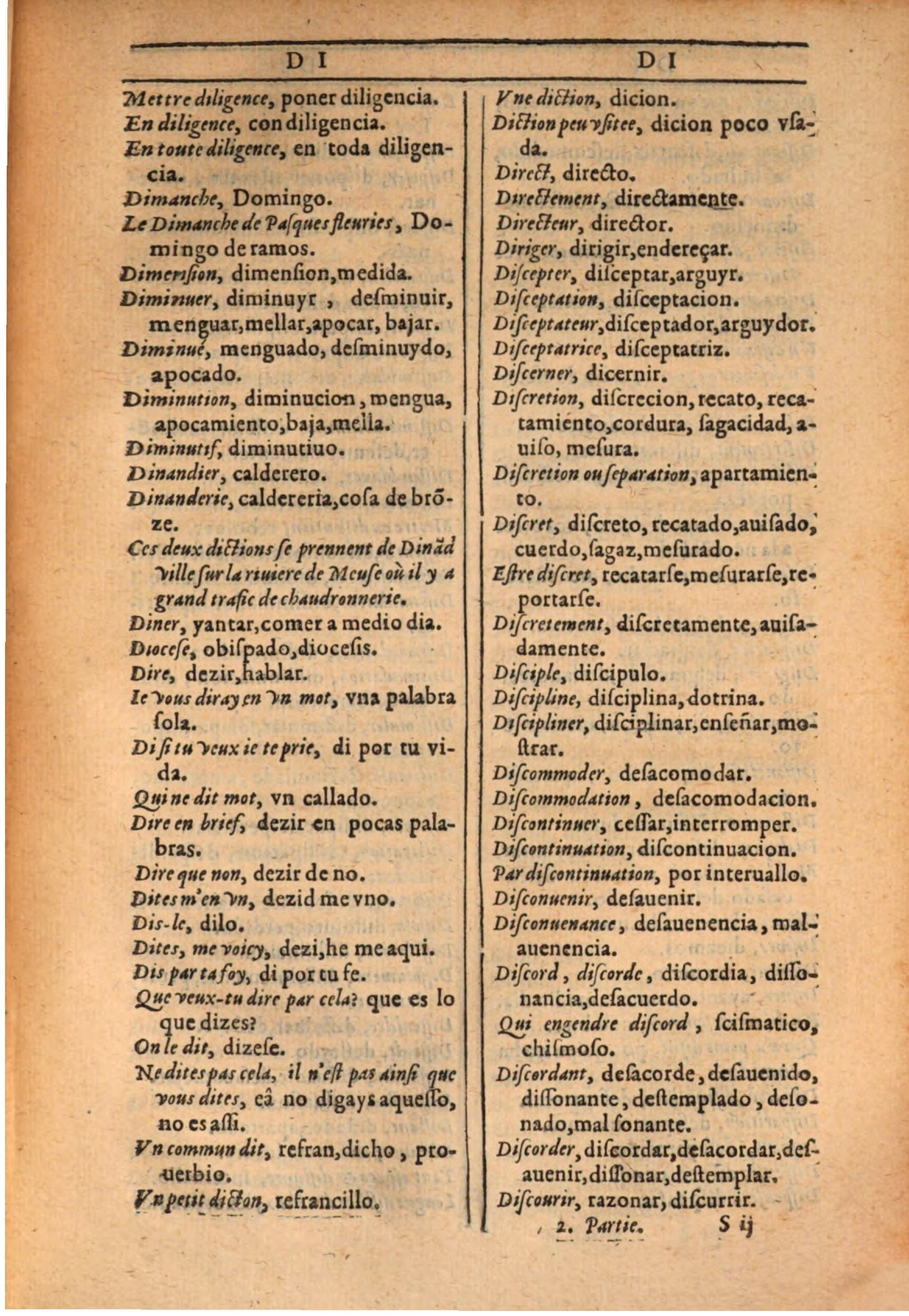1607 - Marc Orry - Trésor des deux langues espagnole et française (Seconde partie) - BSB Munich