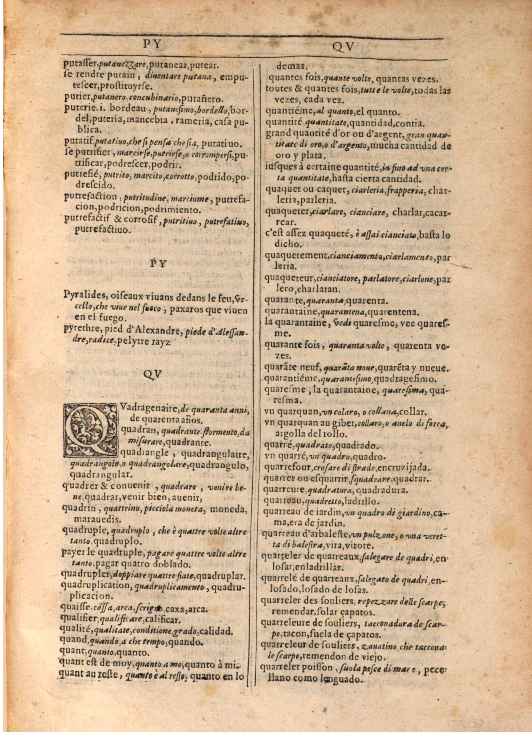 1609 - Philippe Albert et Alexandre Pernet - Trésor des trois langues française, italienne et espagnole (Seconde partie) - BSB Munich 1609 - Philippe Albert et Alexandre Pernet - Trésor des trois langues française, italienne et espagnole (Seconde partie) - BSB Munich