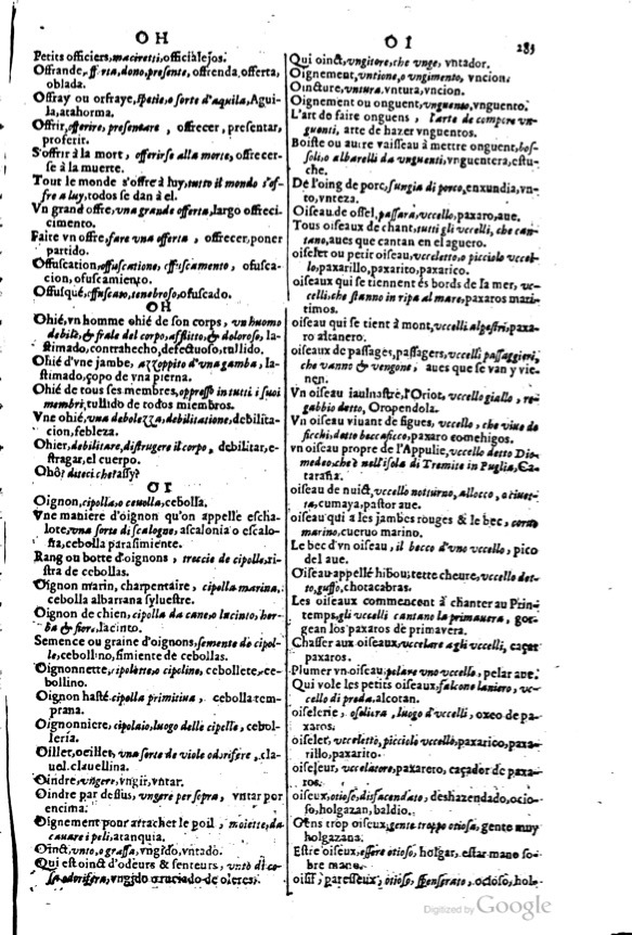 1617 - Samuel Crespin - Trésor des trois langues espagnole, française et italienne (3 parties) - Ohio