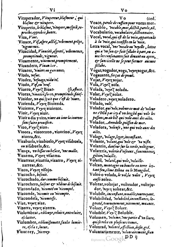 1616 - Veuve Marc Orry - Trésor des deux langues espagnole et française (Première et Seconde parties) - BM Lyon