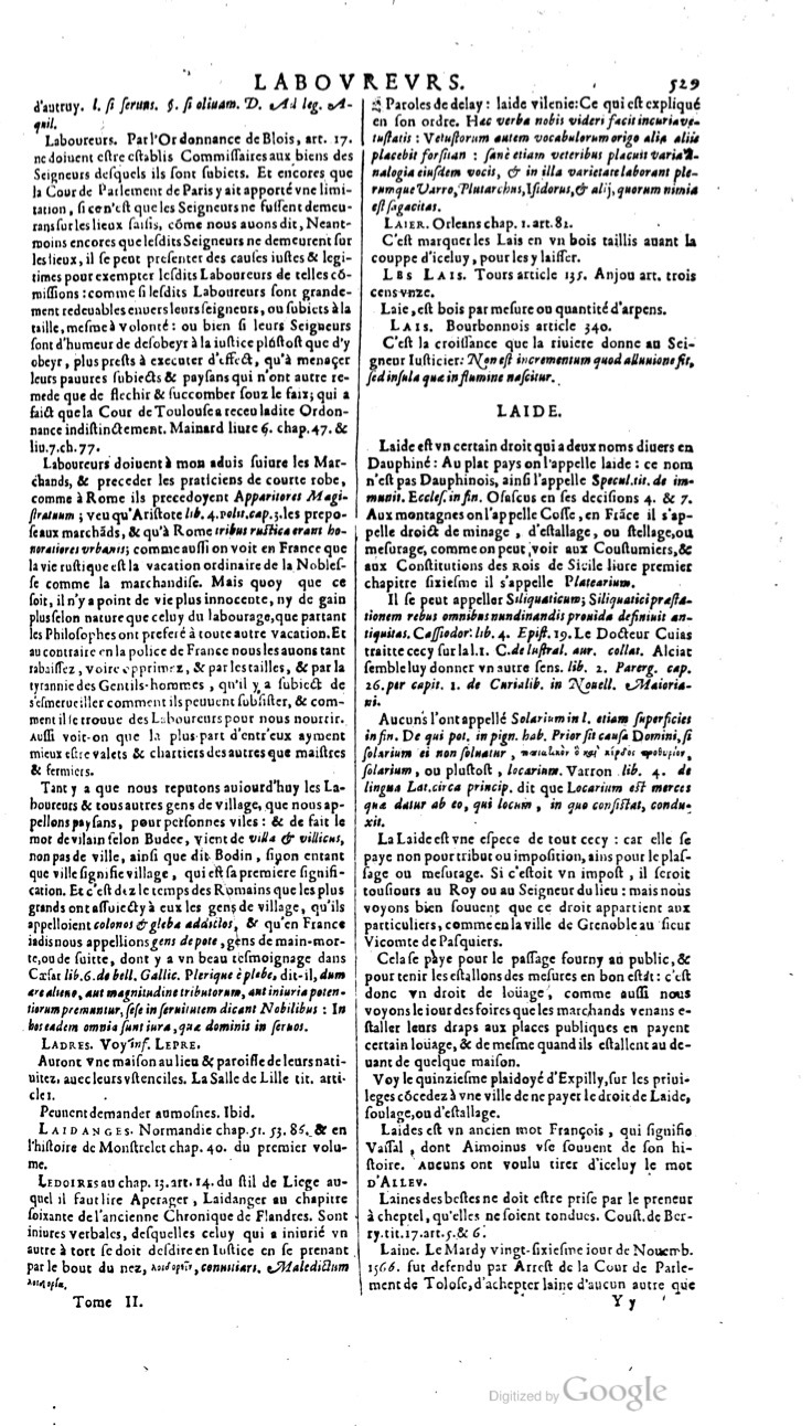1629 - Veuve Nicolas Buon - Trésor du droit français (21754 T. 2) - BM Lyon