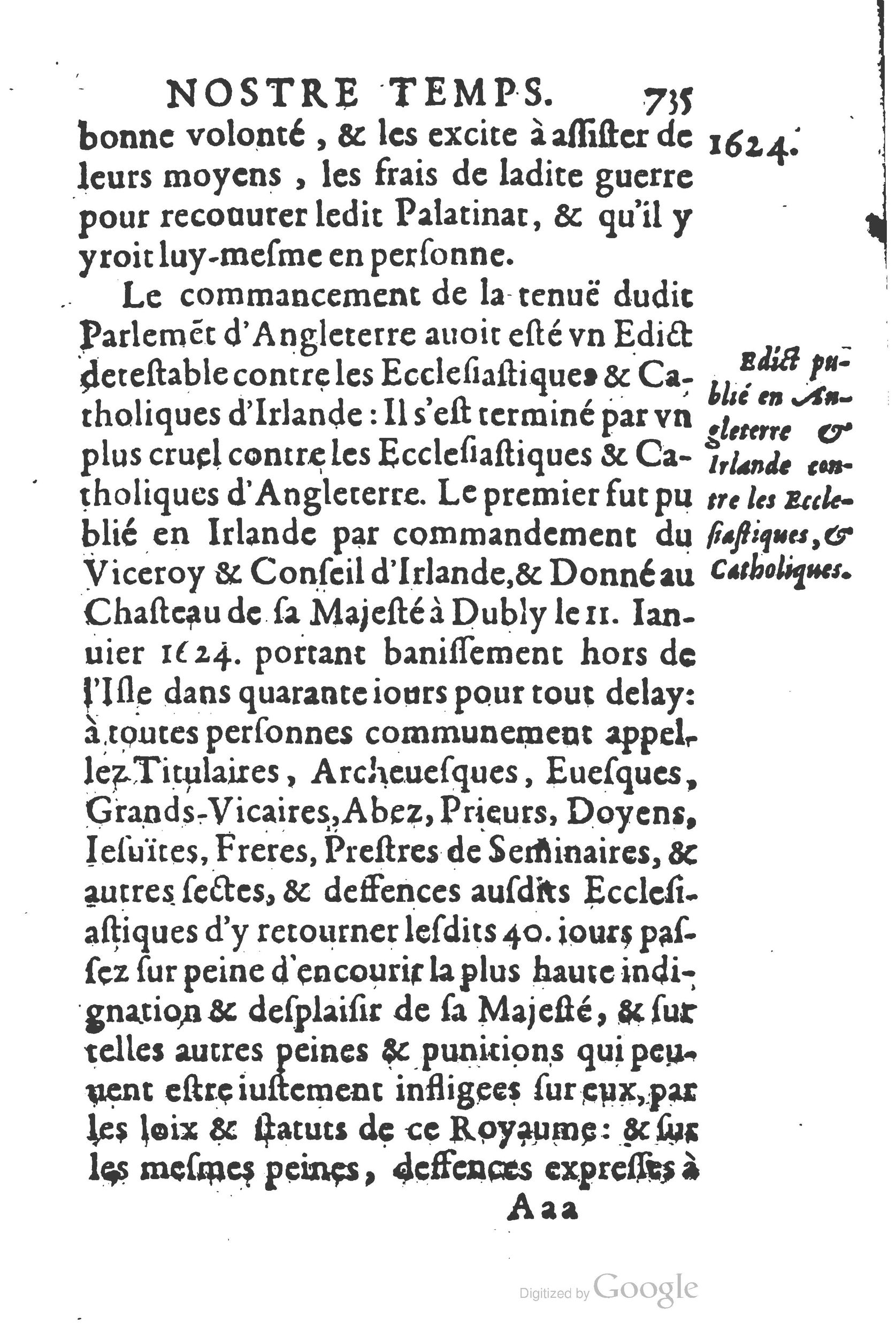 1626 - Joseph Bouillerot - Trésor de l’histoire générale de notre temps - BSB Munich