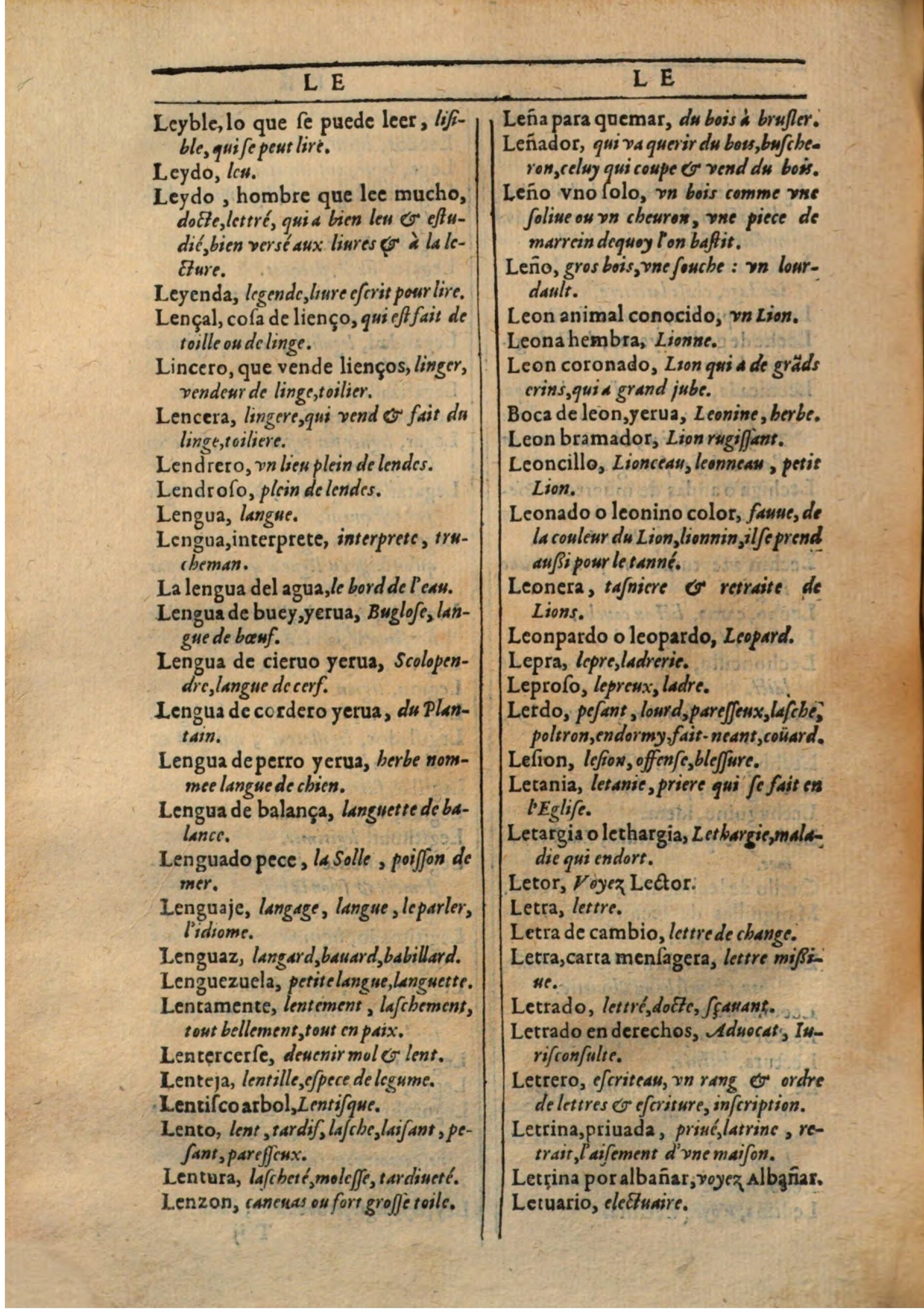 1607 - Marc Orry - Trésor des deux langues espagnole et française (Première partie) - BSB Munich 1607 - Marc Orry - Trésor des deux langues espagnole et française (Première partie) - BSB Munich