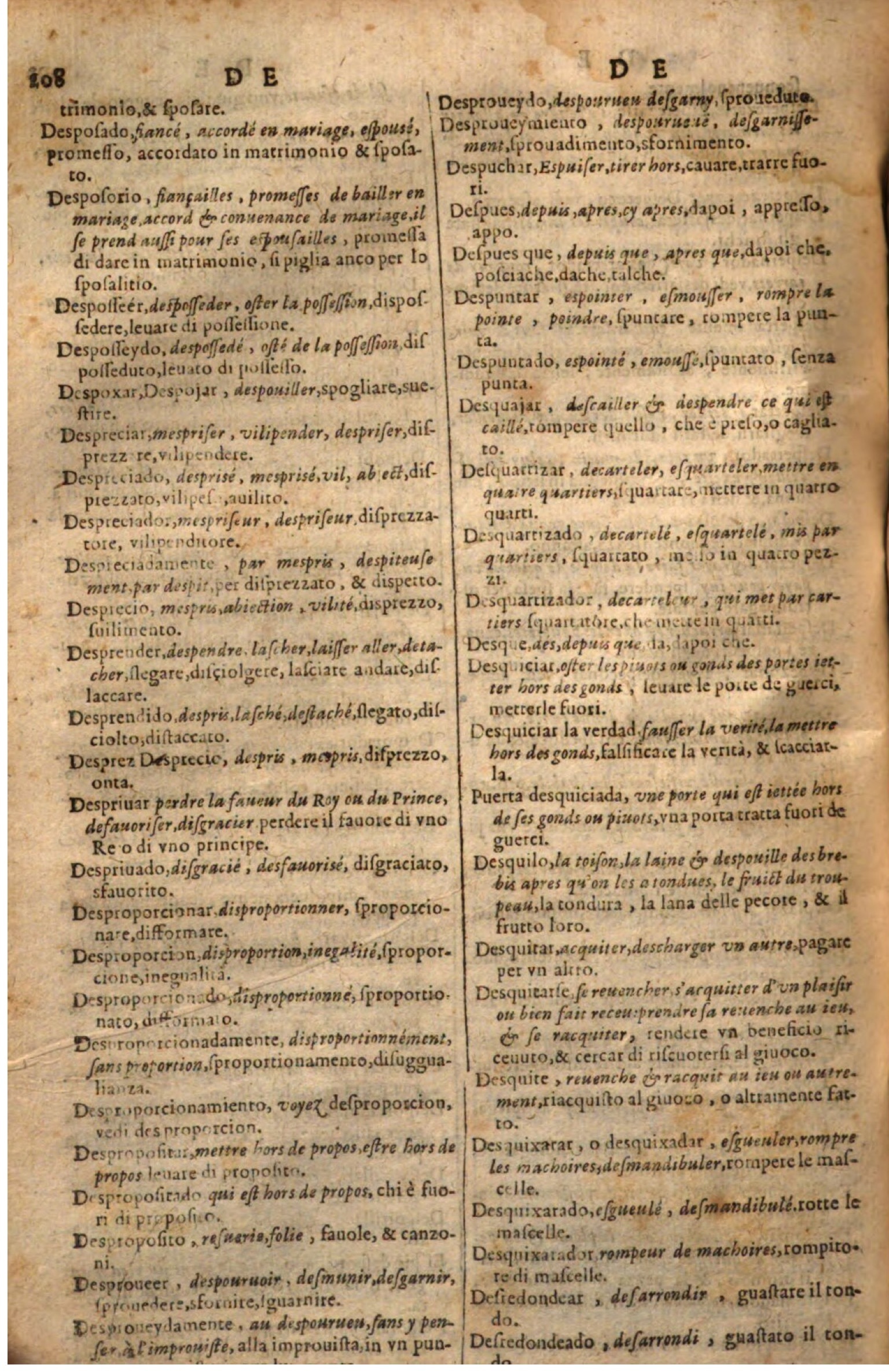 1644 - Jacques Crespin - Trésor des trois langues - Passau 1644 - Jacques Crespin - Trésor des trois langues - Passau