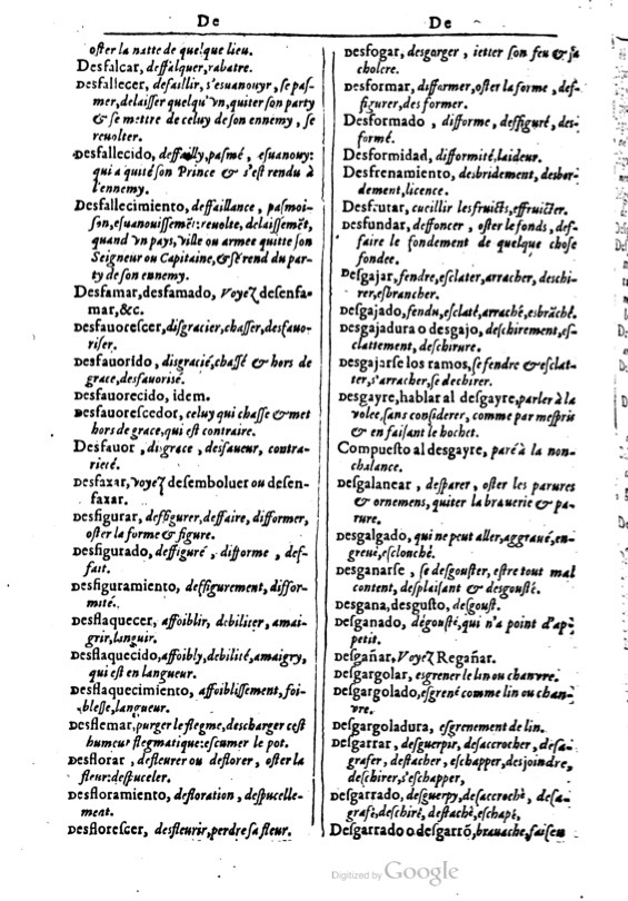 1616 - Veuve Marc Orry - Trésor des deux langues espagnole et française (Première et Seconde parties) - BM Lyon