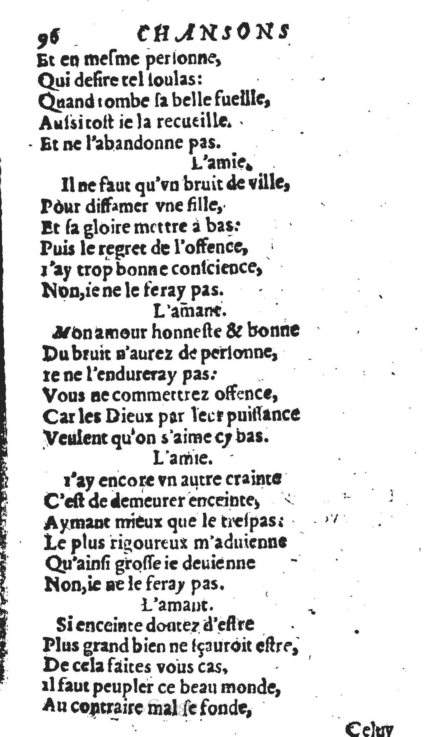 1606 - Théodore Reinsart - Trésor des chansons amoureuses recueillies des plus excellents airs de cour - Livre II - NK ČR Prague