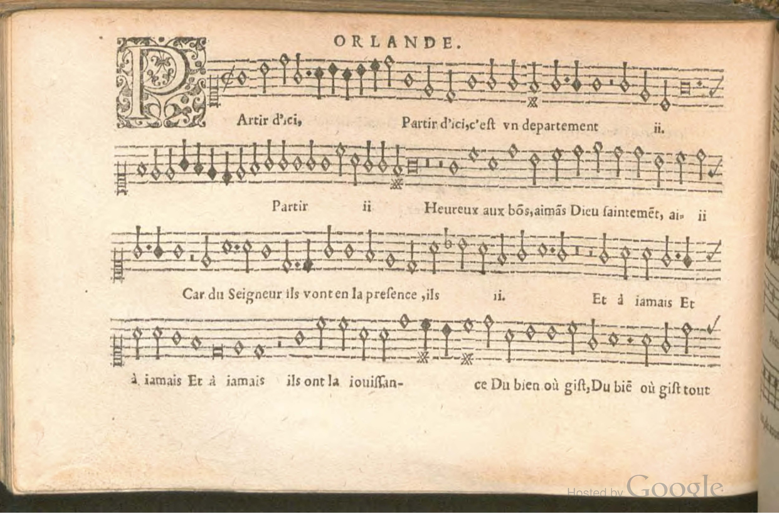 1576 - [Pierre de Saint-André] - Trésor de musique d’Orlande de Lassus Superius - BSB Munich