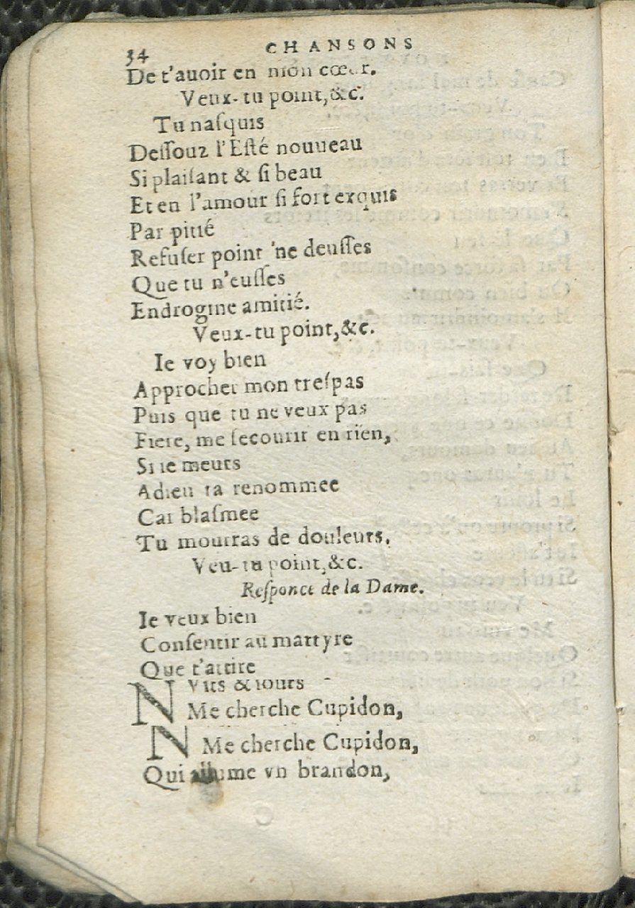 1575 - Pierre Brenouzet - Trésor de tous les recueils de chansons, tant amoureuses, rustiques, que musicales - Det KLG Copenhague