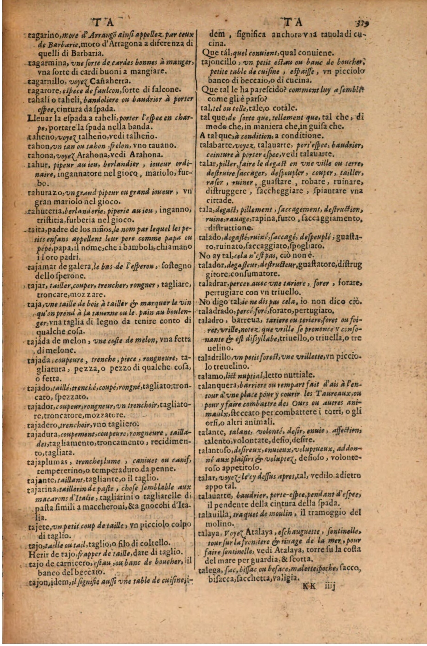 1606 - Samuel Crespin - Thresor des trois langues, francoise, italiene et espagnolle - BSB Munich