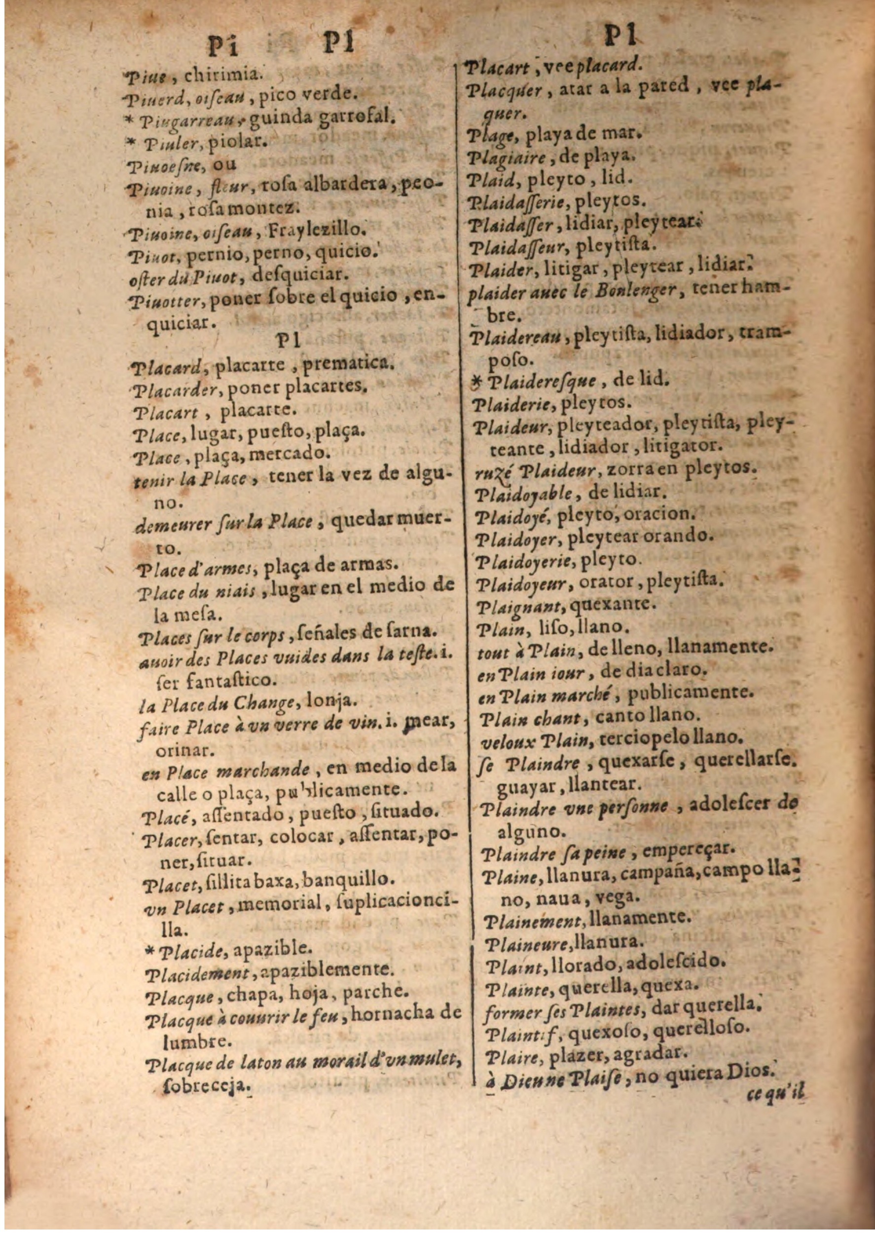 1645 - A. de Sommaville et A. Courbé - Trésor des deux langues espagnole et française (Seconde partie) - BSB Munich