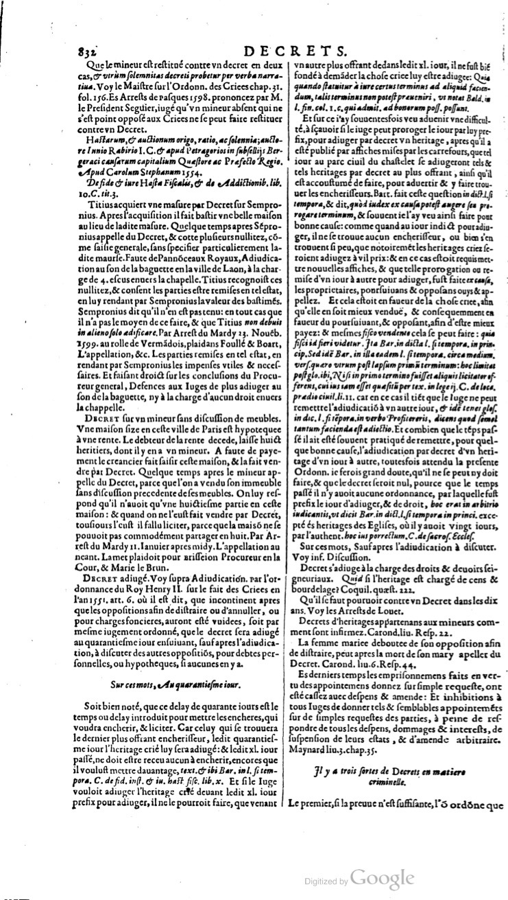 1629 - Veuve Nicolas Buon - Trésor du droit français (21754 T. 1) - BM Lyon
