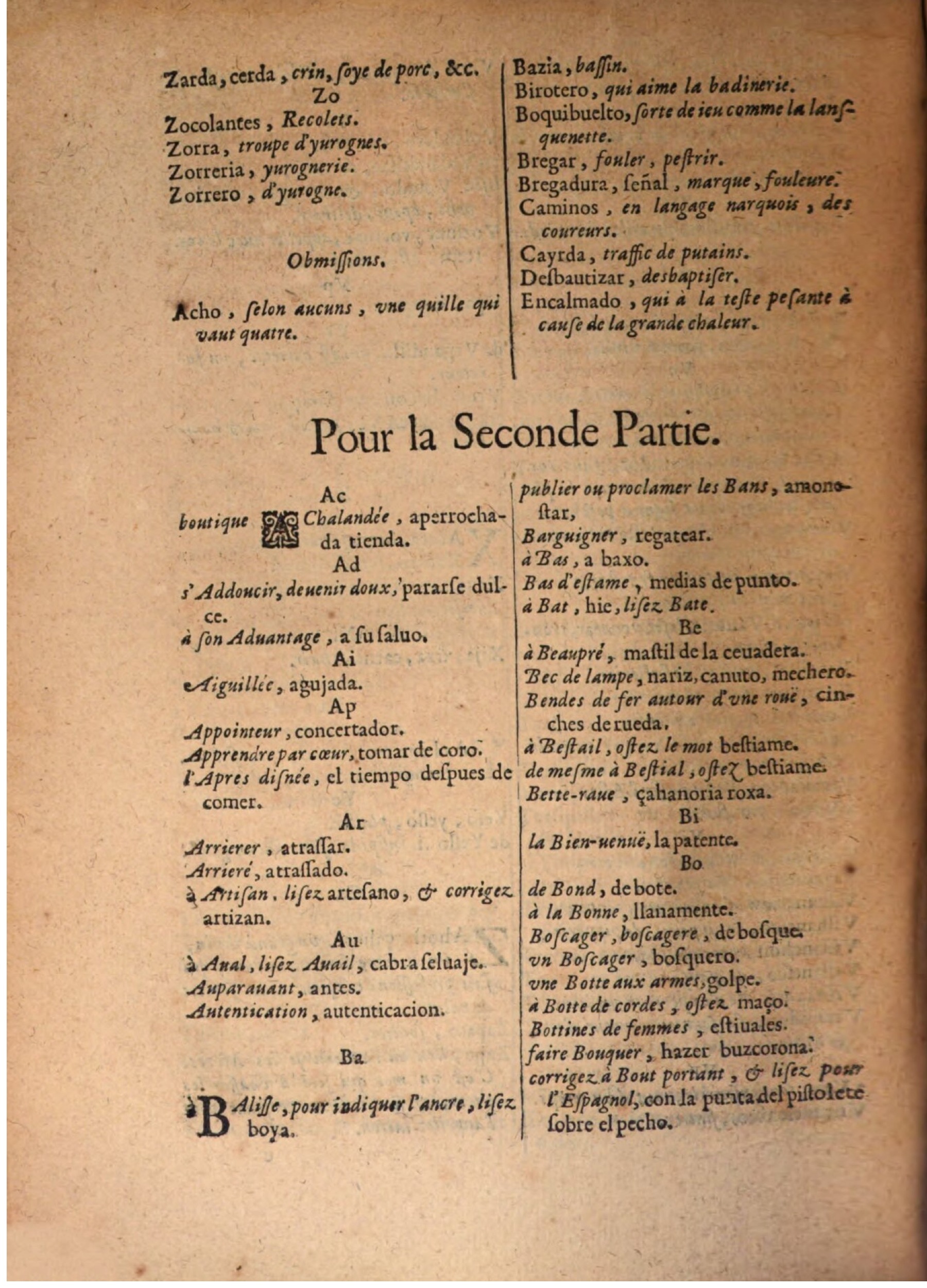 1645 - A. de Sommaville et A. Courbé - Trésor des deux langues espagnole et française - BSB Munich 1645 - A. de Sommaville et A. Courbé - Trésor des deux langues espagnole et française - BSB Munich