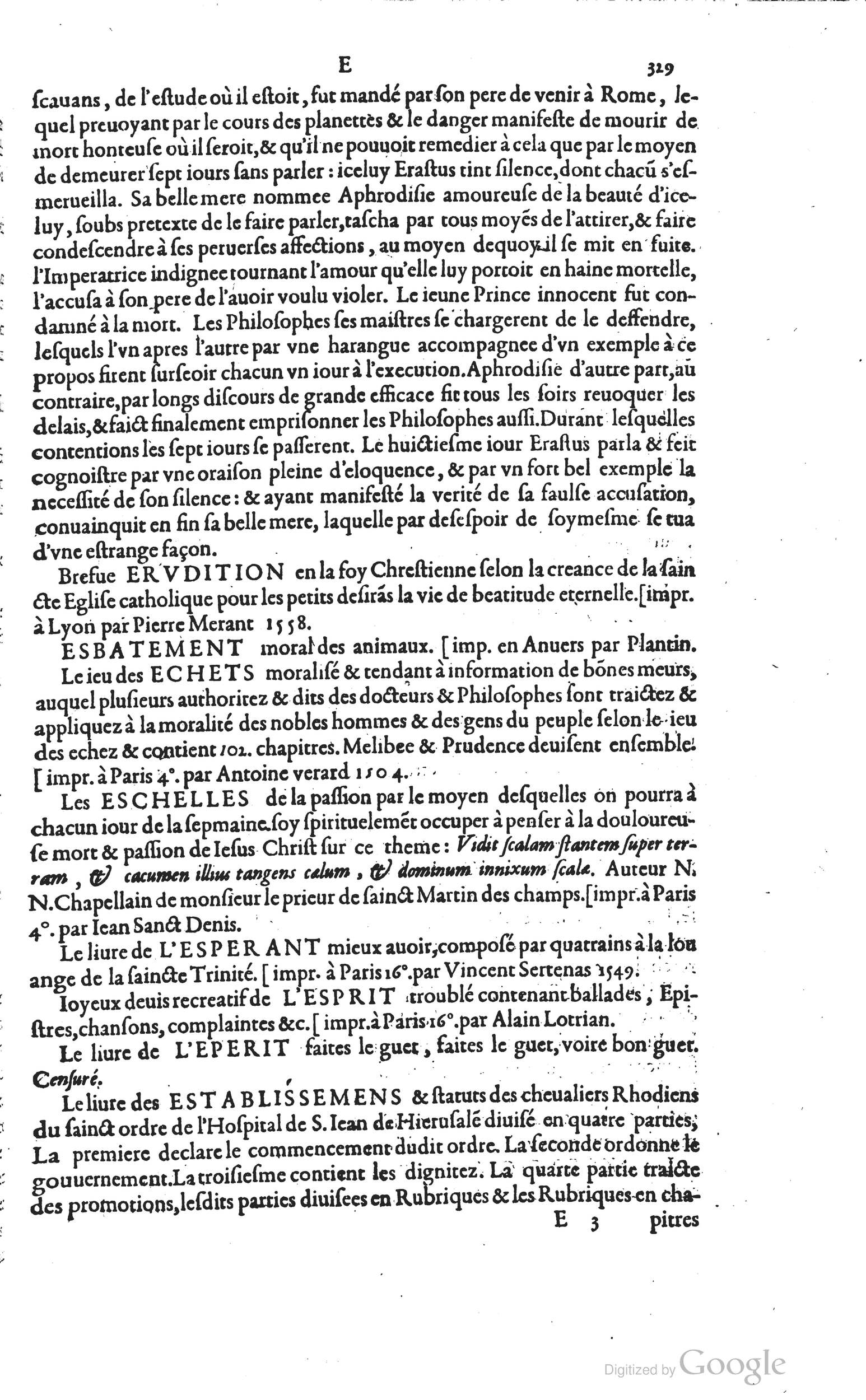 1585 - Barthélemy Honorat - Bibliothèques françaises - BSB Munich