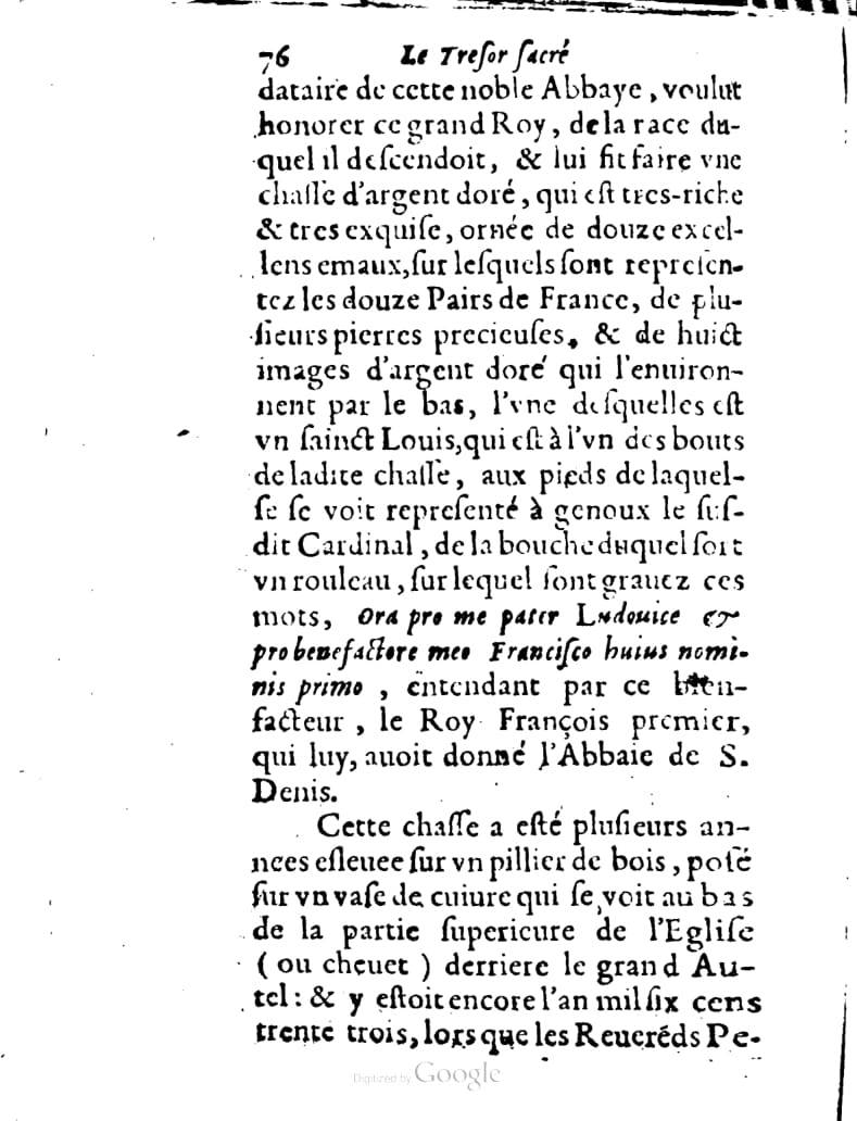 1636 - Jean Billaine - Trésor sacré ou inventaire des saintes reliques - British Library