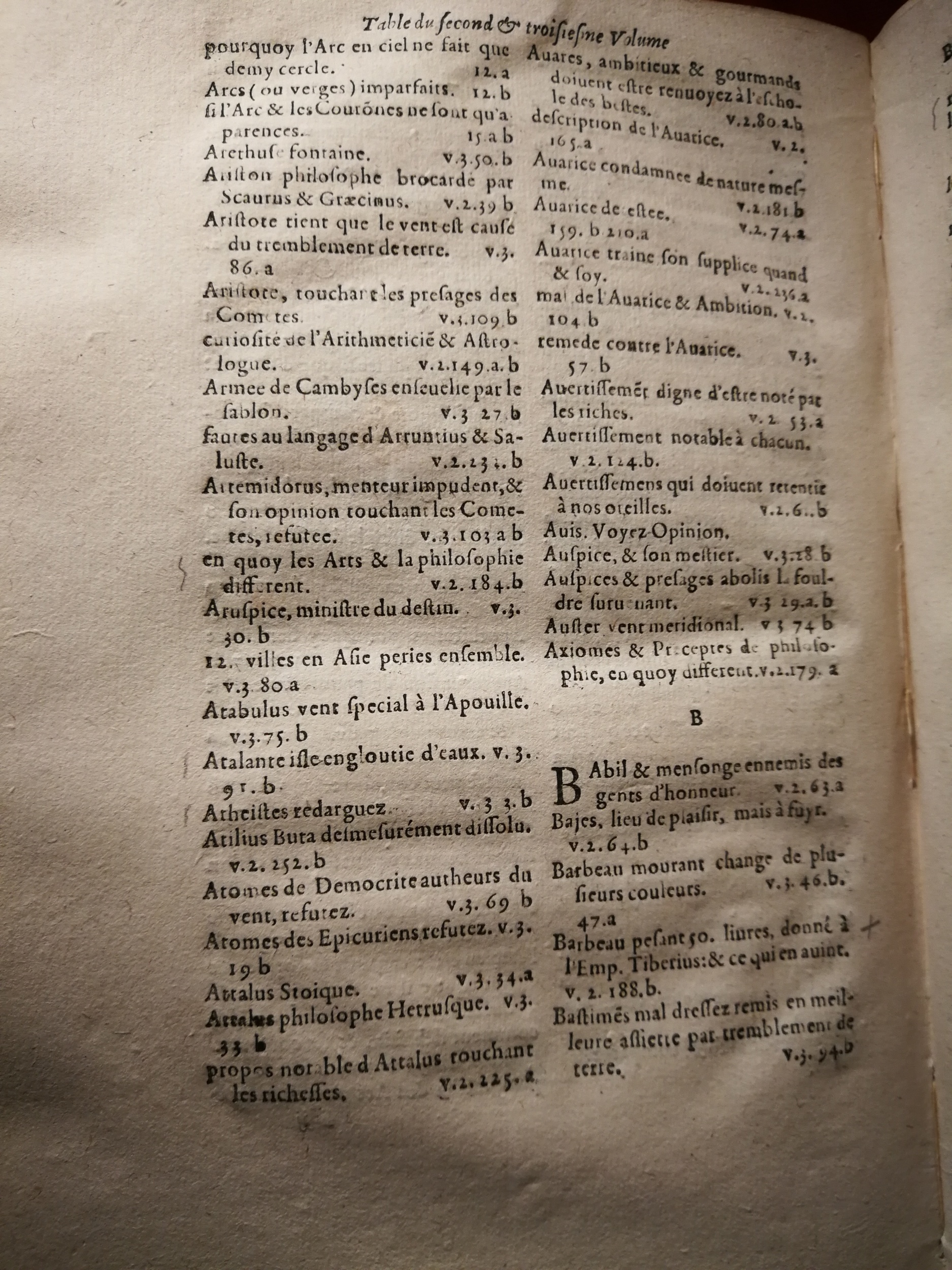 1595 - Jean Houzé - Œuvres morales et mêlées de Sénèque, Trésor de philosophie morale - T. 3 - BnF