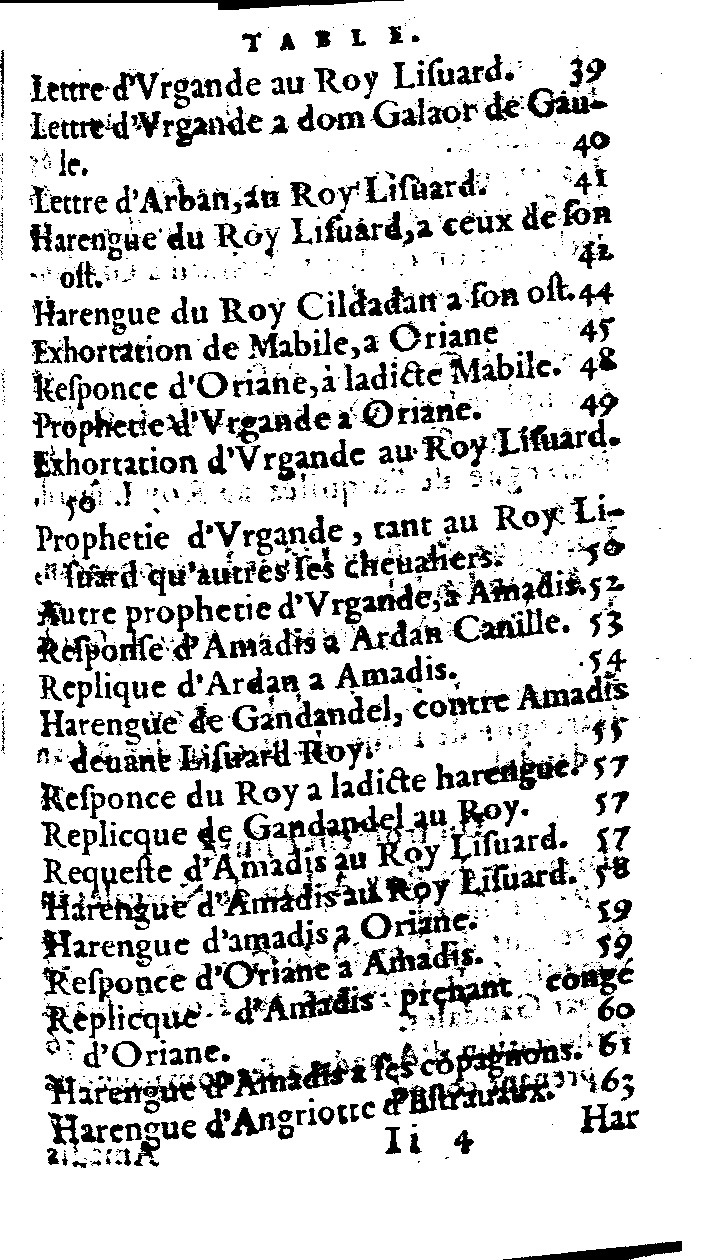 1562 - Jean d’Ogerolles et Gabriel Cotier - Trésor des Amadis - Lucerne