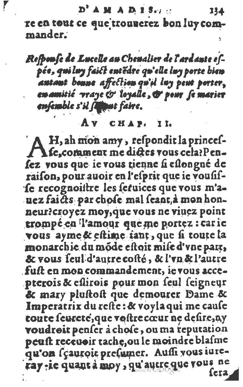 1582 - Jean Huguetan - Trésor des Amadis T. 1 - BM Lyon