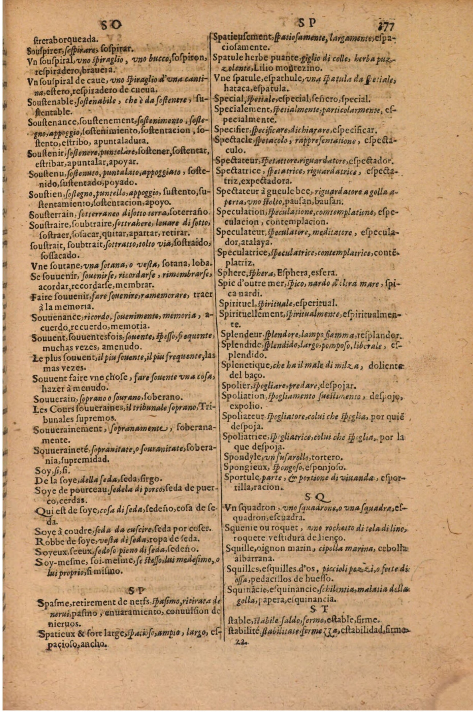 1616 - Pierre de la Rovière - Trésor des trois langues (Seconde partie) - BSB Munich